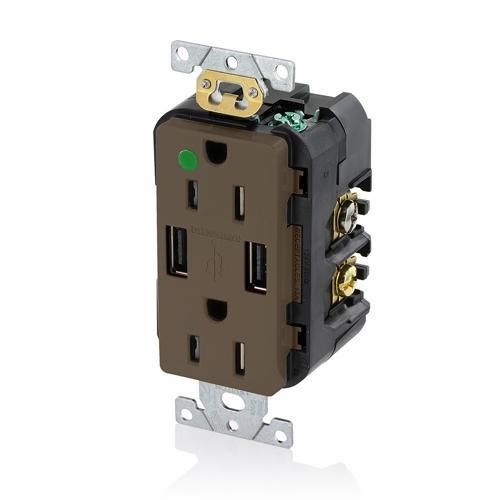 Leviton® T5632-HG Receptacles & USB Ports