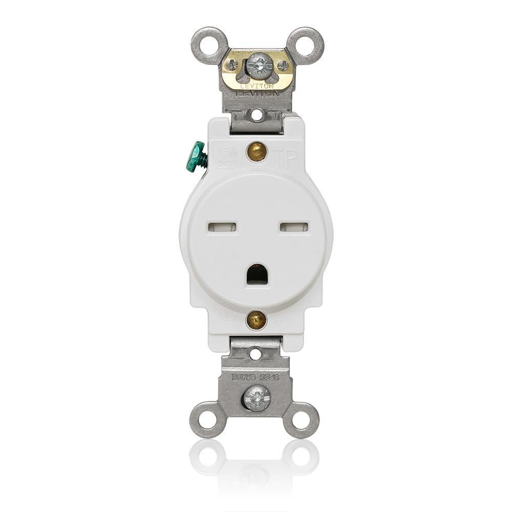Leviton® T5661-W Straight Blade Receptacles