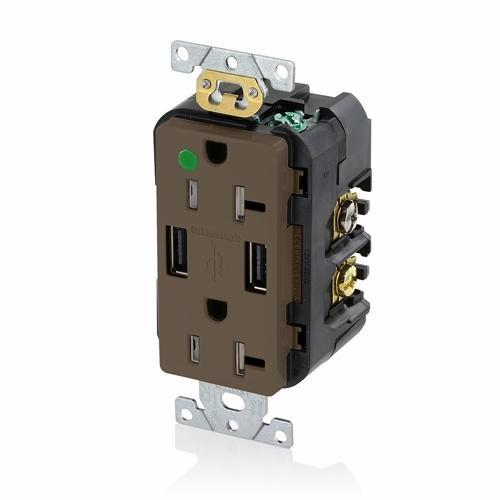 Leviton® T5832-HG Receptacles & USB Ports