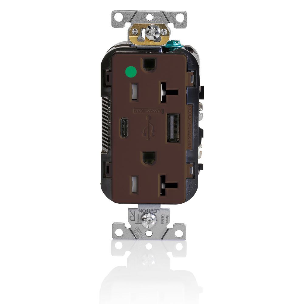 Leviton® T5833-HG Receptacles & USB Ports