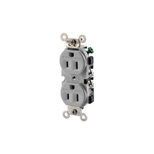 Leviton® TWR15-GY Straight Blade Receptacles
