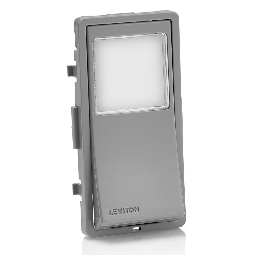 Leviton® VPTKT-G Wall Color Change Kit, 0 to 40 deg C Operating Temperature, Wall Mount, For Use With Vizia RF +® 24 hr Timer, Gray