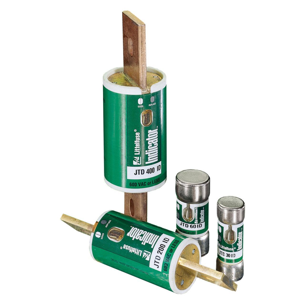 Littelfuse® POWR-GARD® JTD040ID Current Limiting Time Delay Fuse, 40 A, 600 V AC/300 V DC, 200/20 kA Interrupt, J Class, Cartridge Body