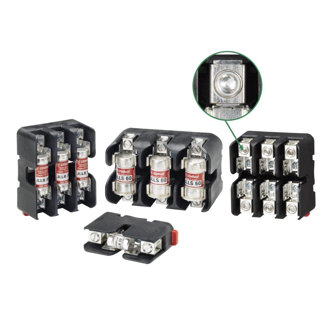 Littelfuse® POWR-GARD® LFT602003CS Fuse Block, 600 V AC, 200 A, Class: T, 6 AWG to 250 kcmil Wire, 3 Poles