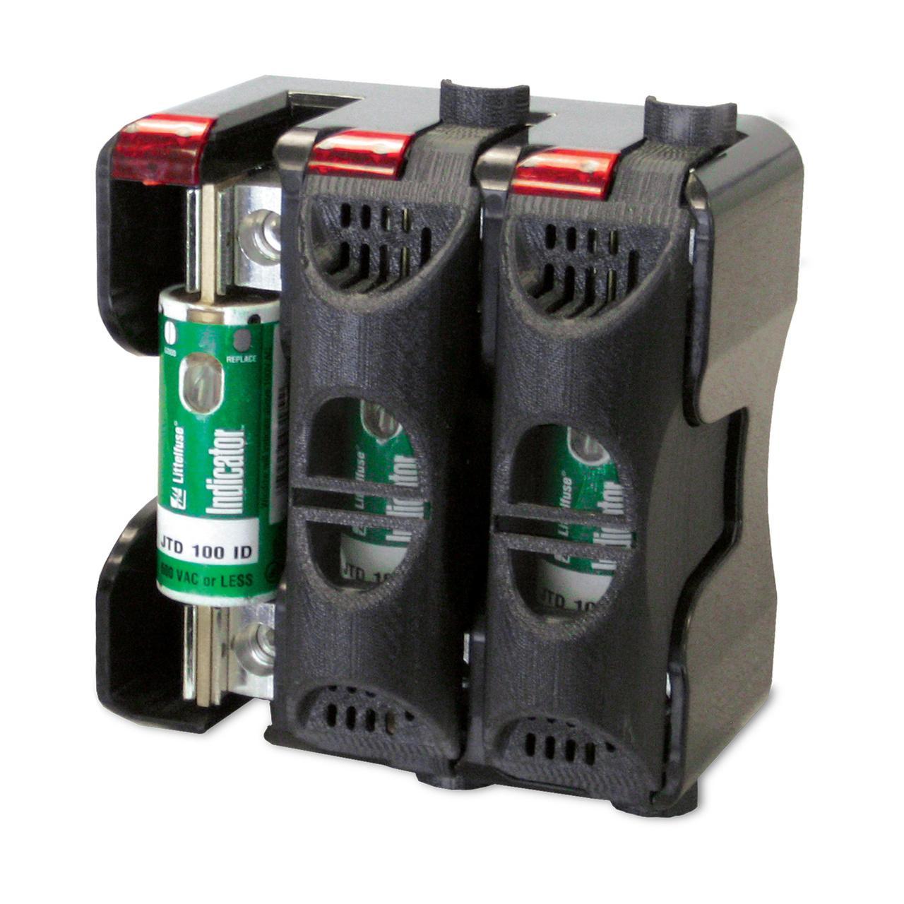 Littelfuse® POWR-GARD® LFH60030FBC LF Series Reusable Fuse Block Cover, 30 A, 600 V AC, For Use With LFH60030 and LFR60030 Series Class H/R Fuse Block, Thermoplastic, Black