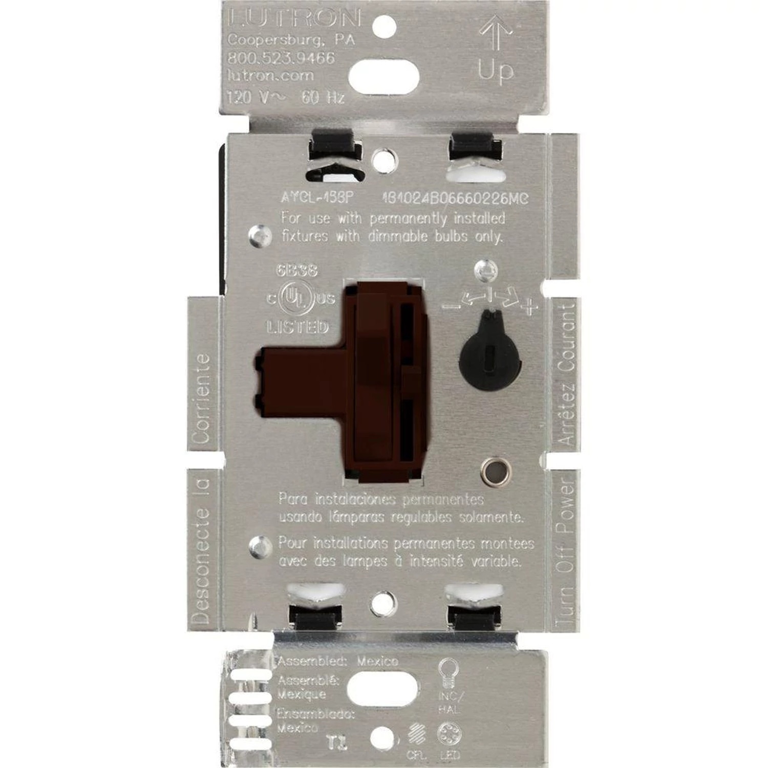 Lutron® AYCL-253P-BR Dimmer Switches