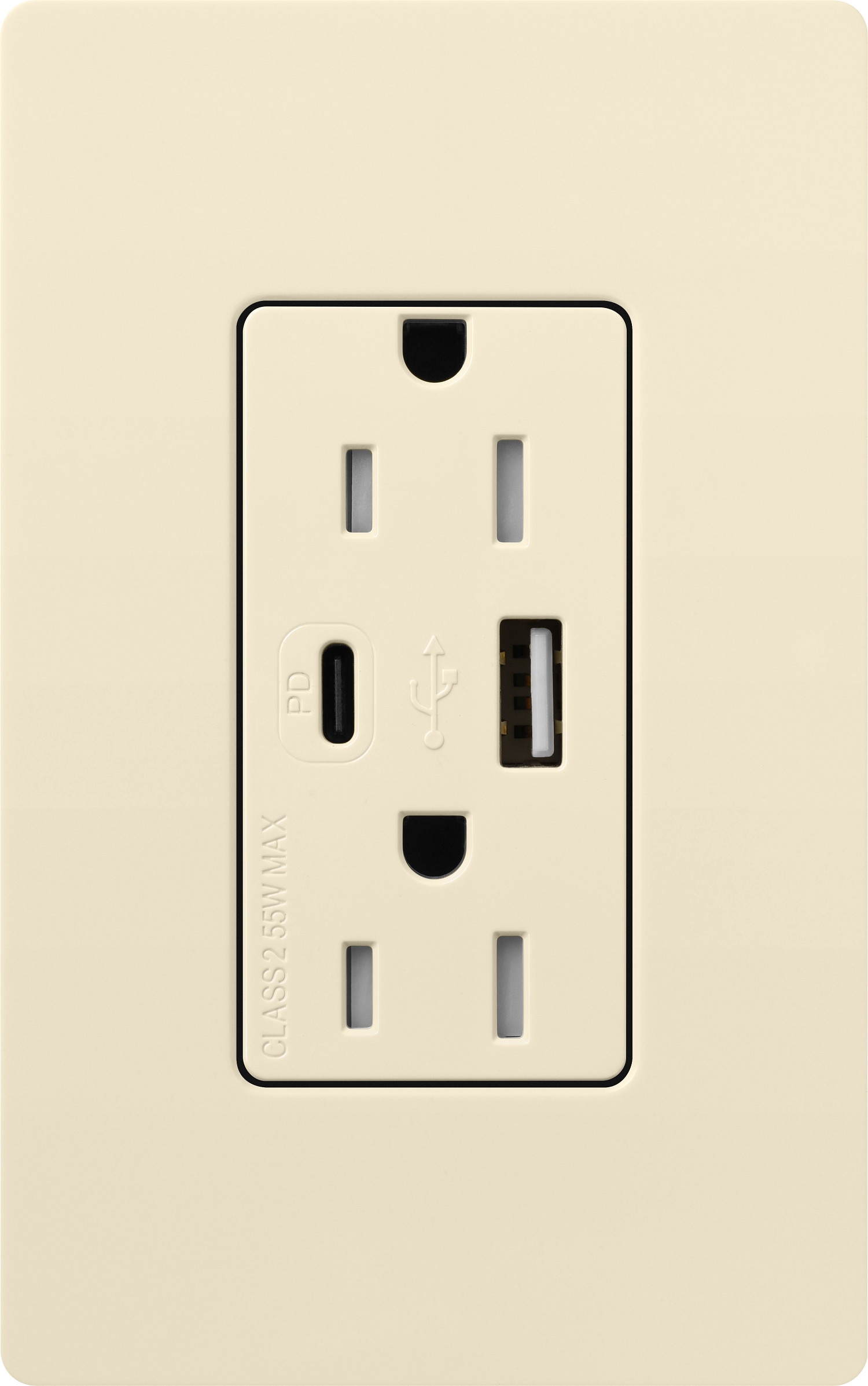 Lutron® CAR-15-ACTR-AL Receptacles & USB Ports