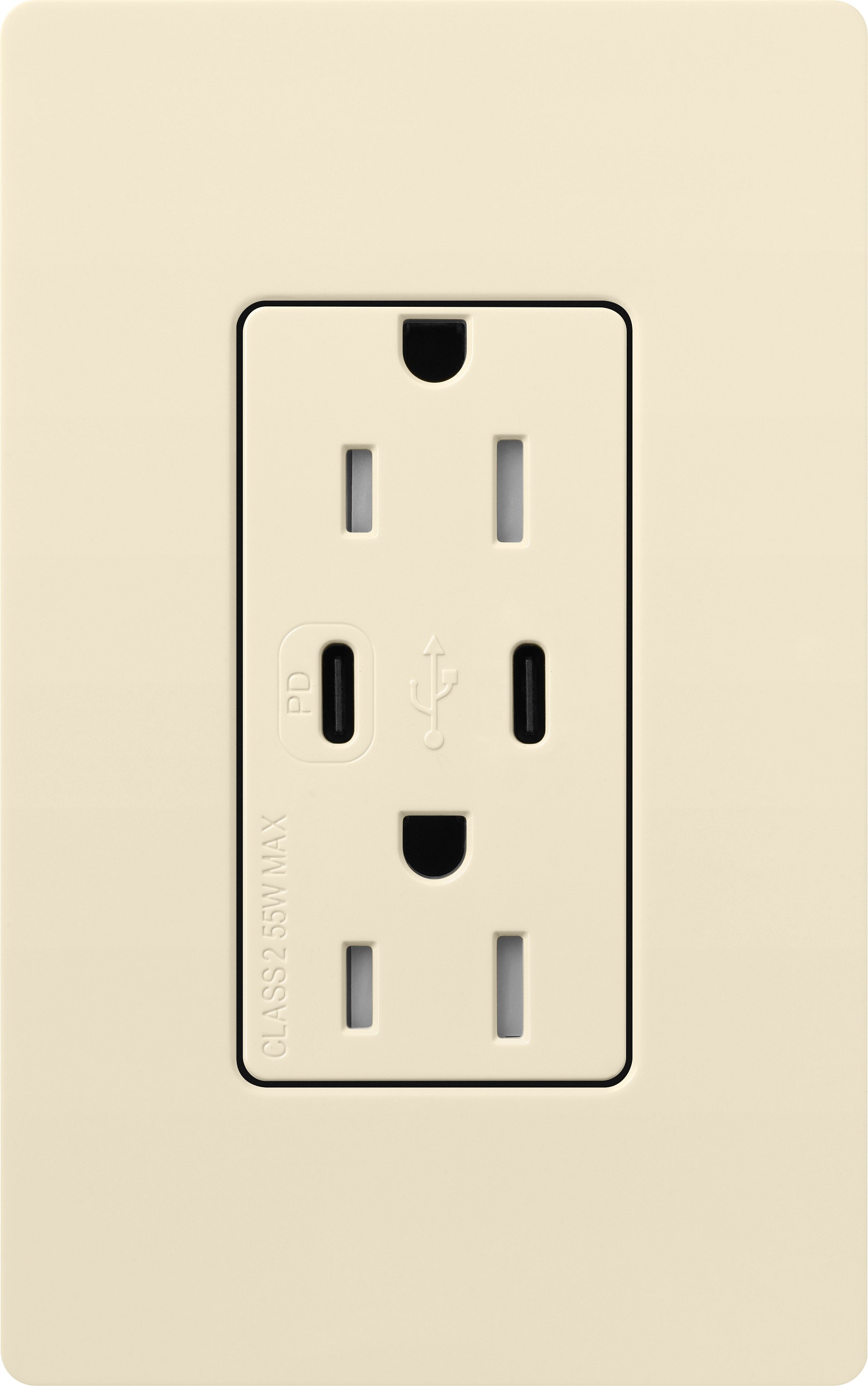 Lutron® CAR-15-CCTR-AL Receptacles & USB Ports