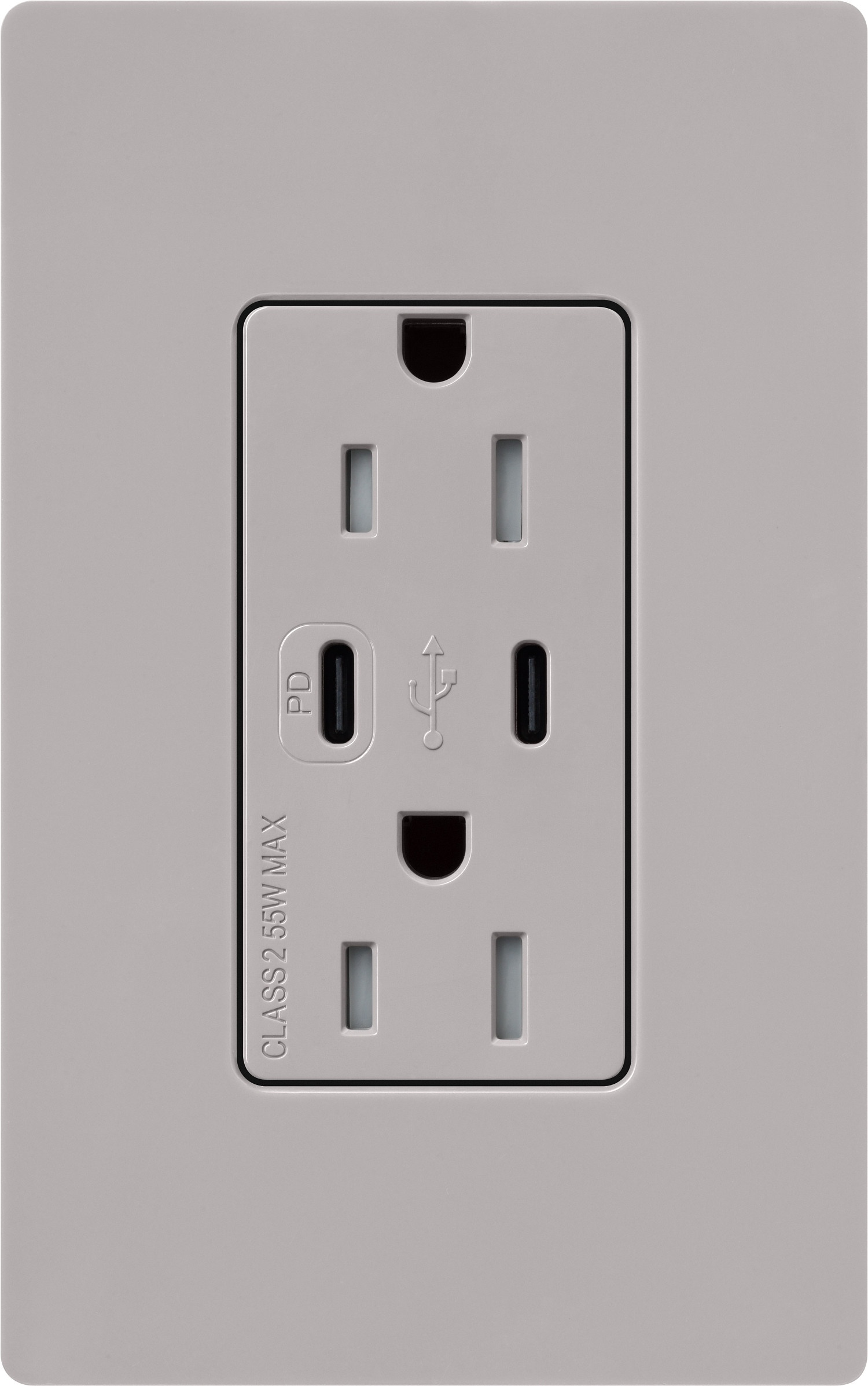 Lutron® CAR-15-CCTR-GR Receptacles & USB Ports