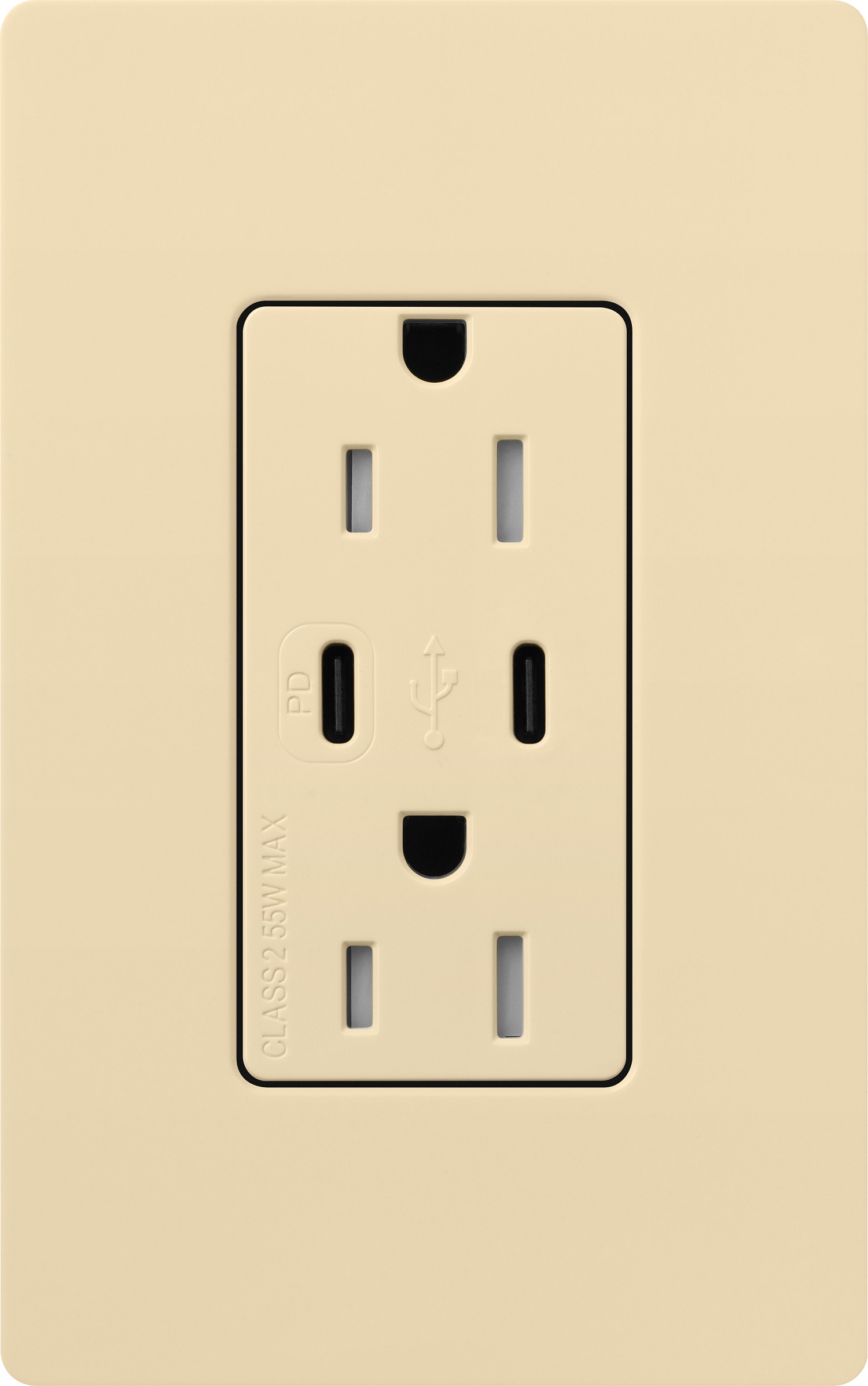 Lutron® CAR-15-CCTR-IV Receptacles & USB Ports