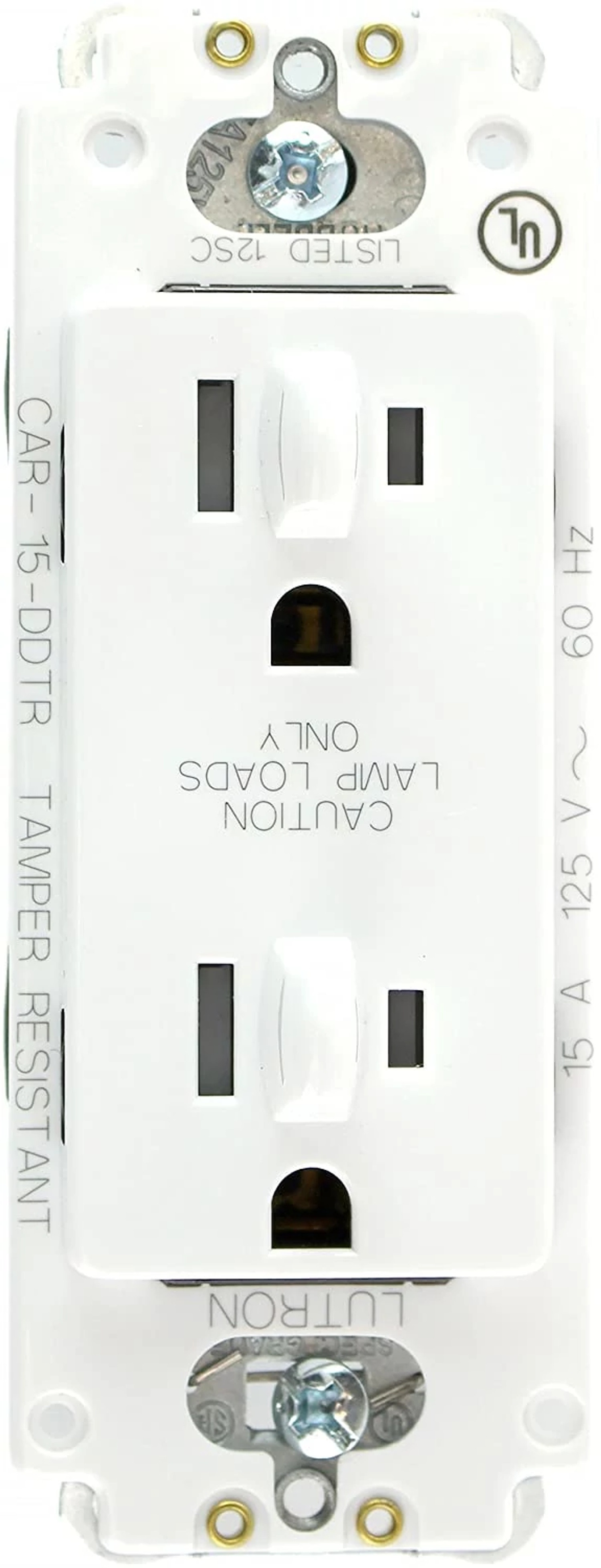 Lutron® CAR-15-DDTR-WH Straight Blade Receptacles