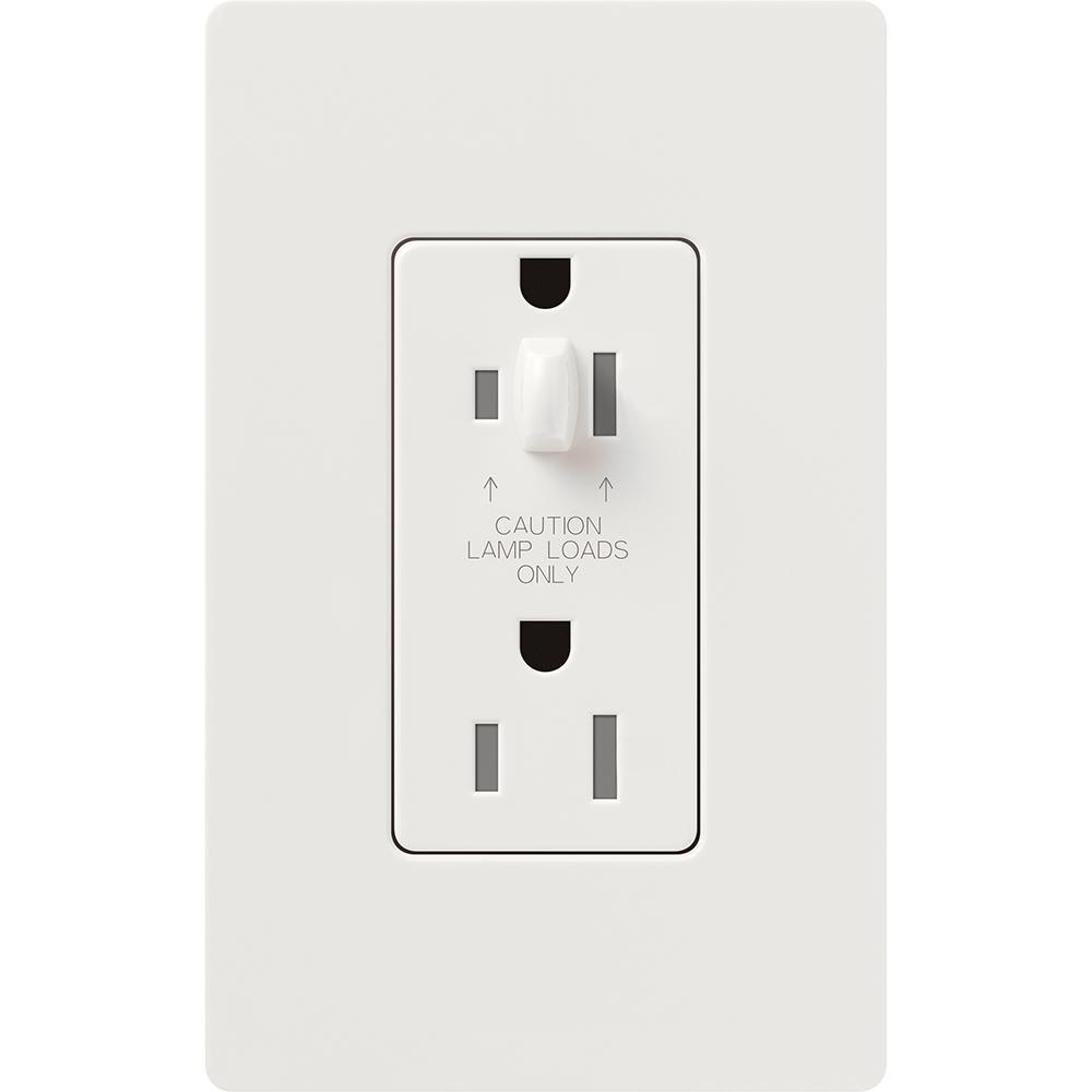 Lutron® CAR-15-HDTR-WH Straight Blade Receptacles