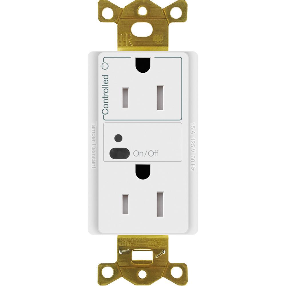 Lutron® CAR2S-15-STR-WH Straight Blade Receptacles