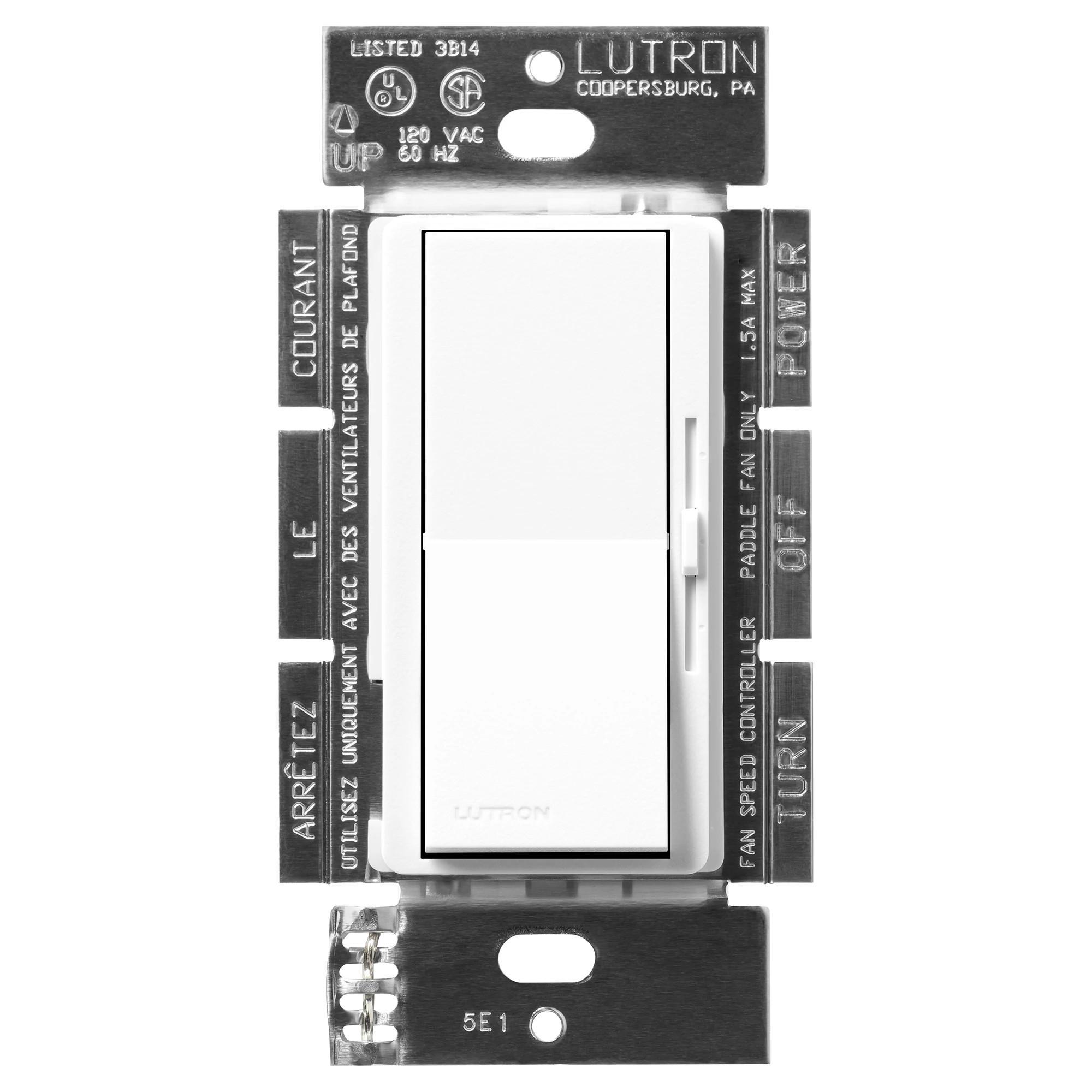 Lutron® DVSCFSQ-F-BW Fan Control Switches