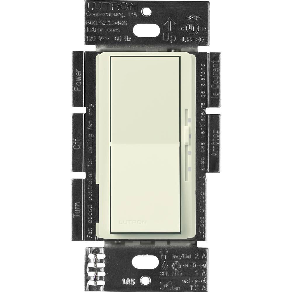 Lutron® DVSCFSQ-LF-BI Combination Switches Decorative