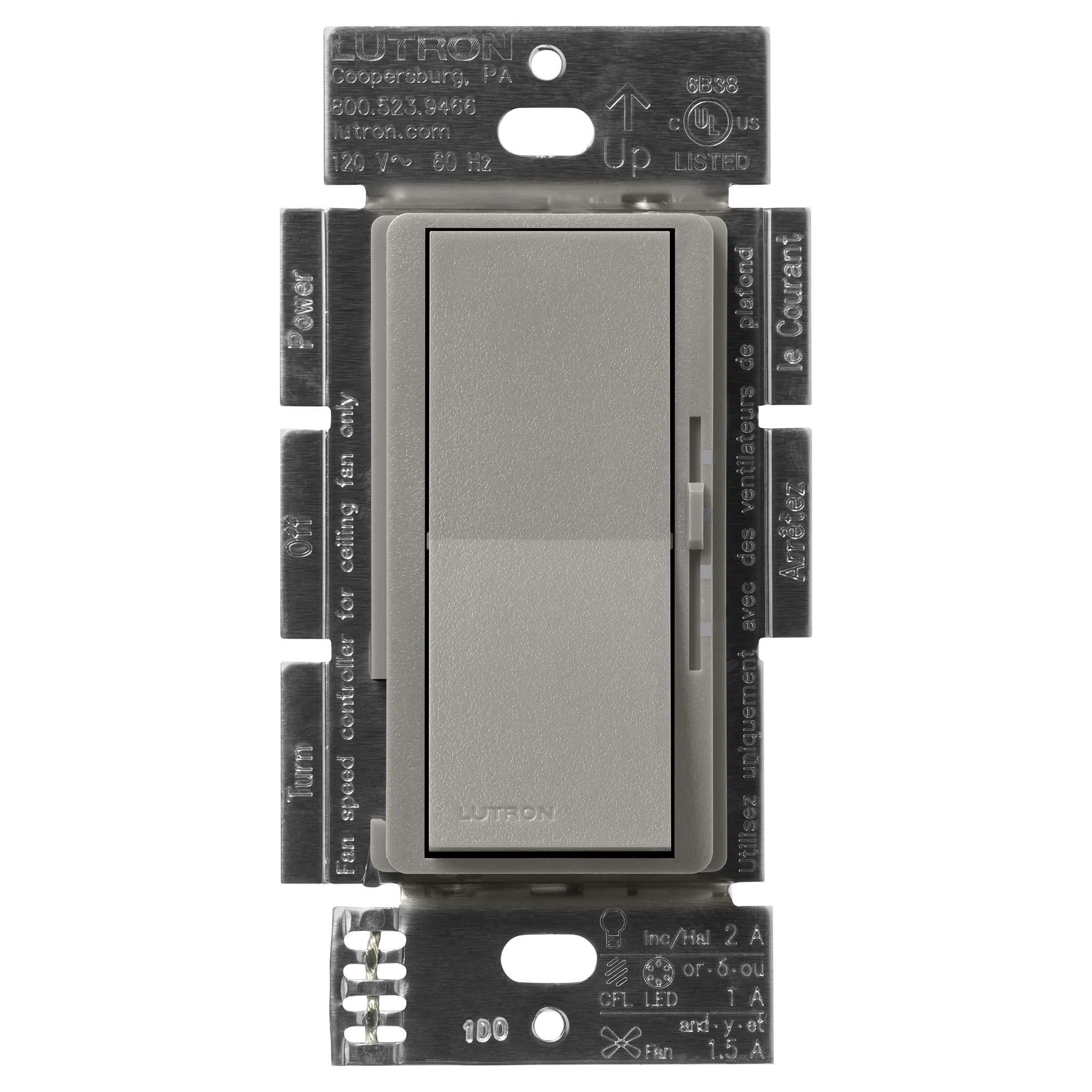 Lutron® DVSCFSQ-LF-CS Fan Control Switches