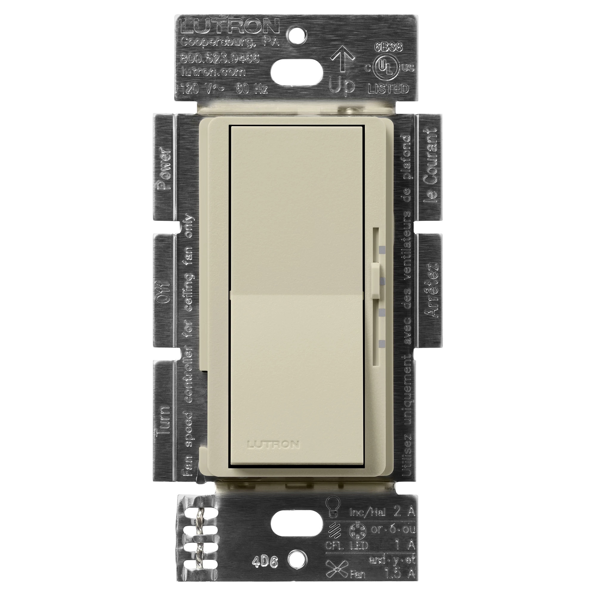 Lutron® DVSCFSQ-LF-CY Fan Control Switches