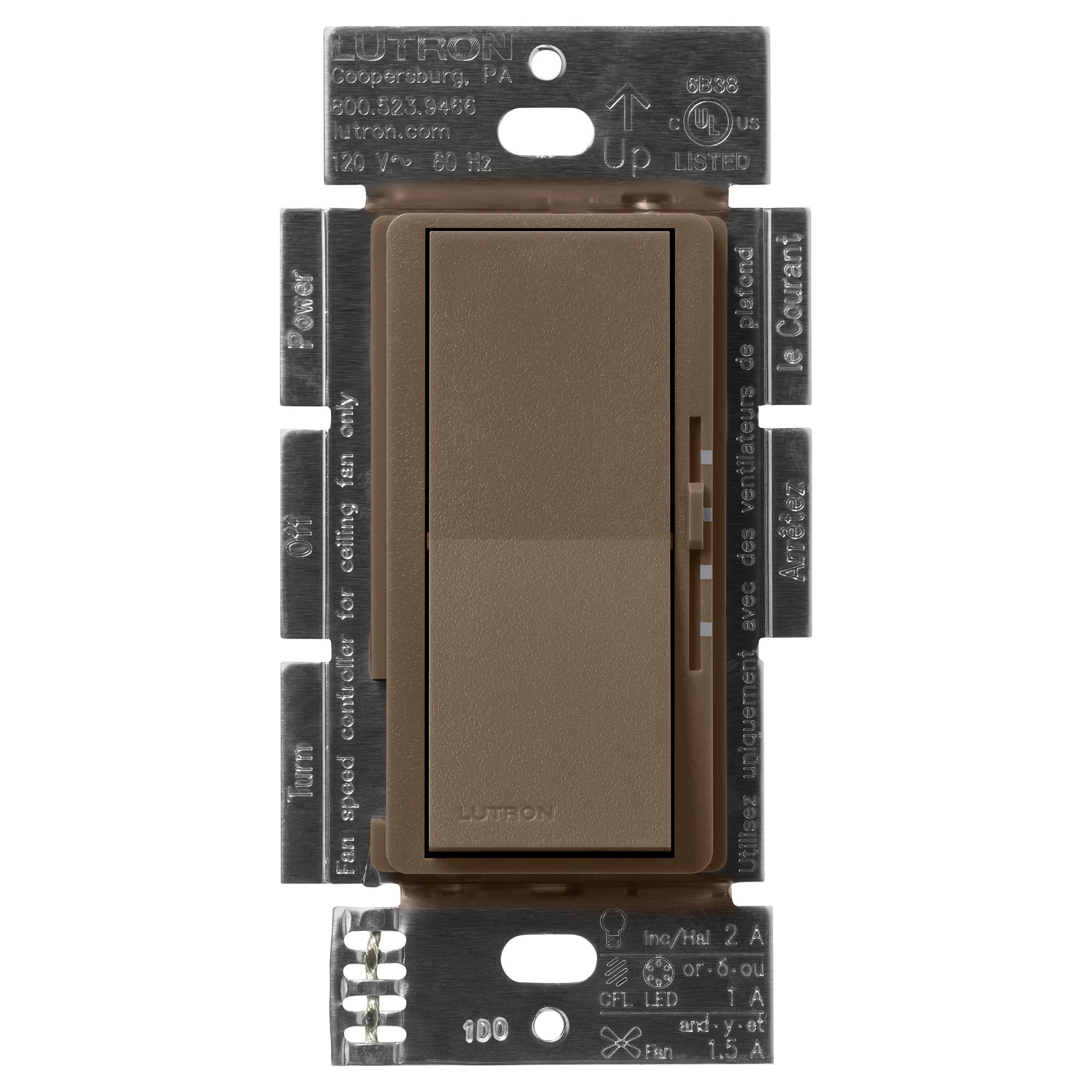 Lutron® DVSCFSQ-LF-EP Fan Control Switches