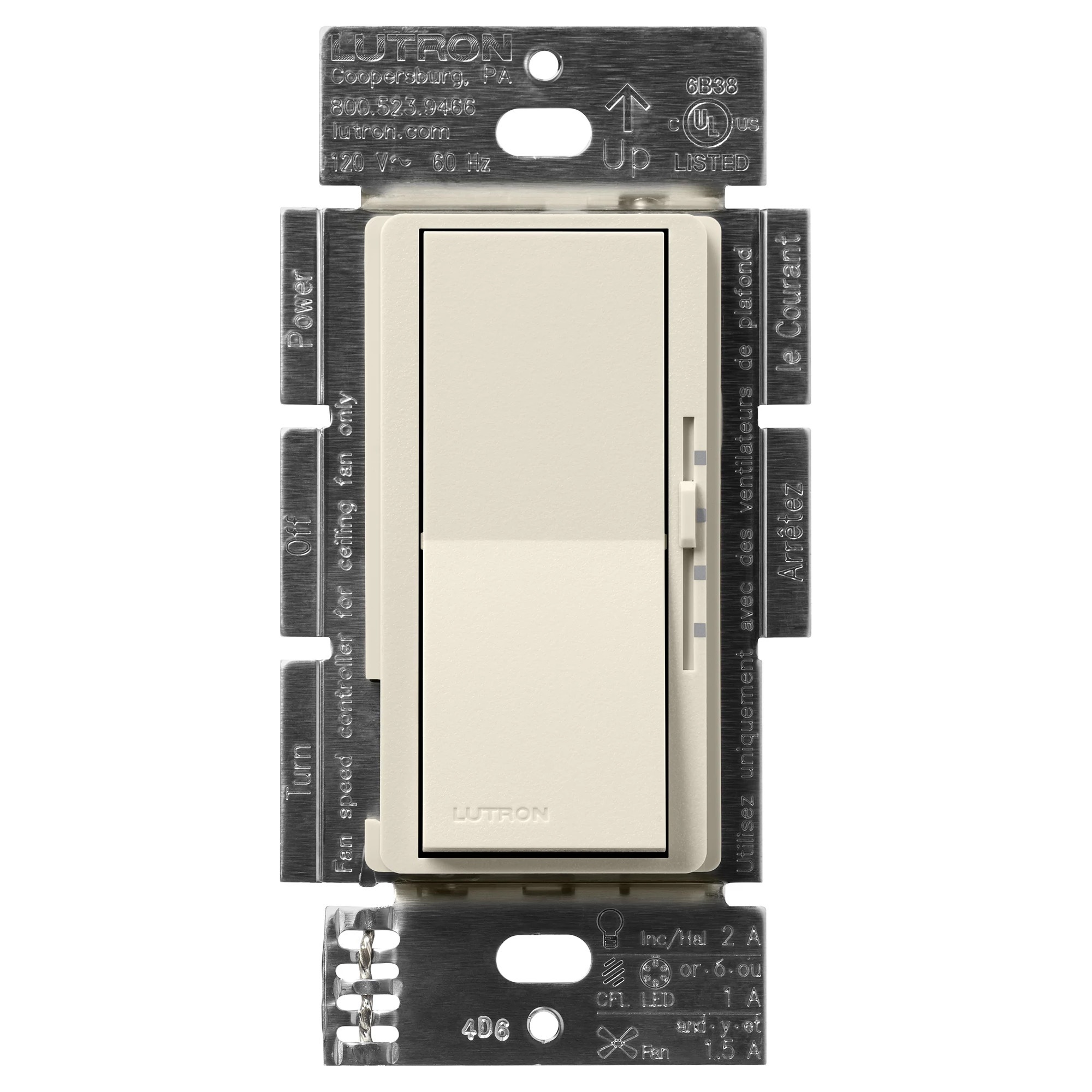 Lutron® DVSCFSQ-LF-PM Fan Control Switches