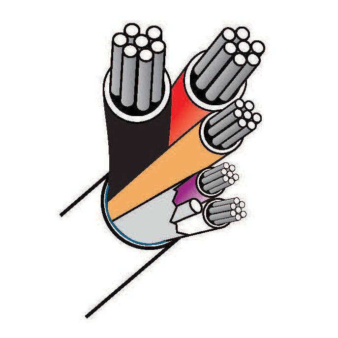 Lutron® GRX-PCBL-46L-250 Multi-Conductor Cables - Unshielded