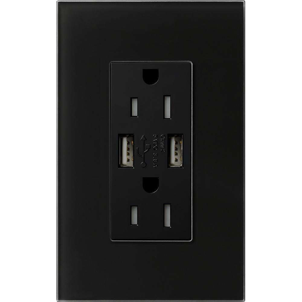 Lutron® LTR-15-UBTR-CBL Receptacles & USB Ports