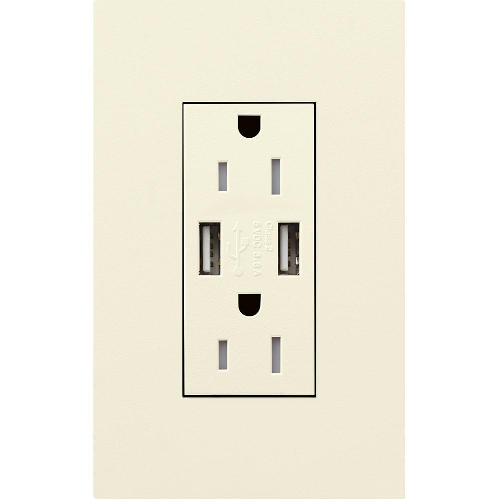 Lutron® LTR-15-UBTR-LA Receptacles & USB Ports