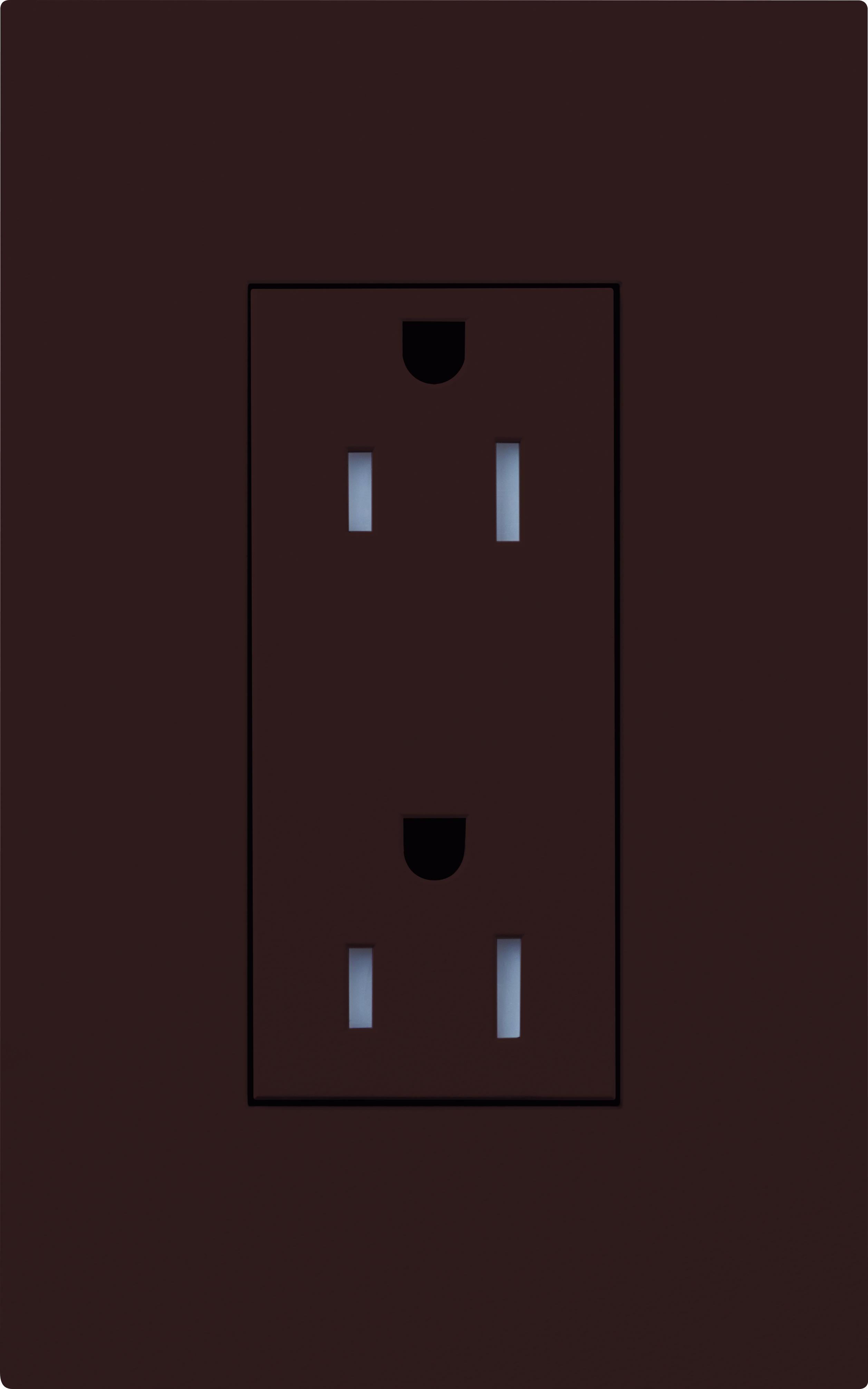 Lutron® LTR-F15-TR-BR Straight Blade Receptacles