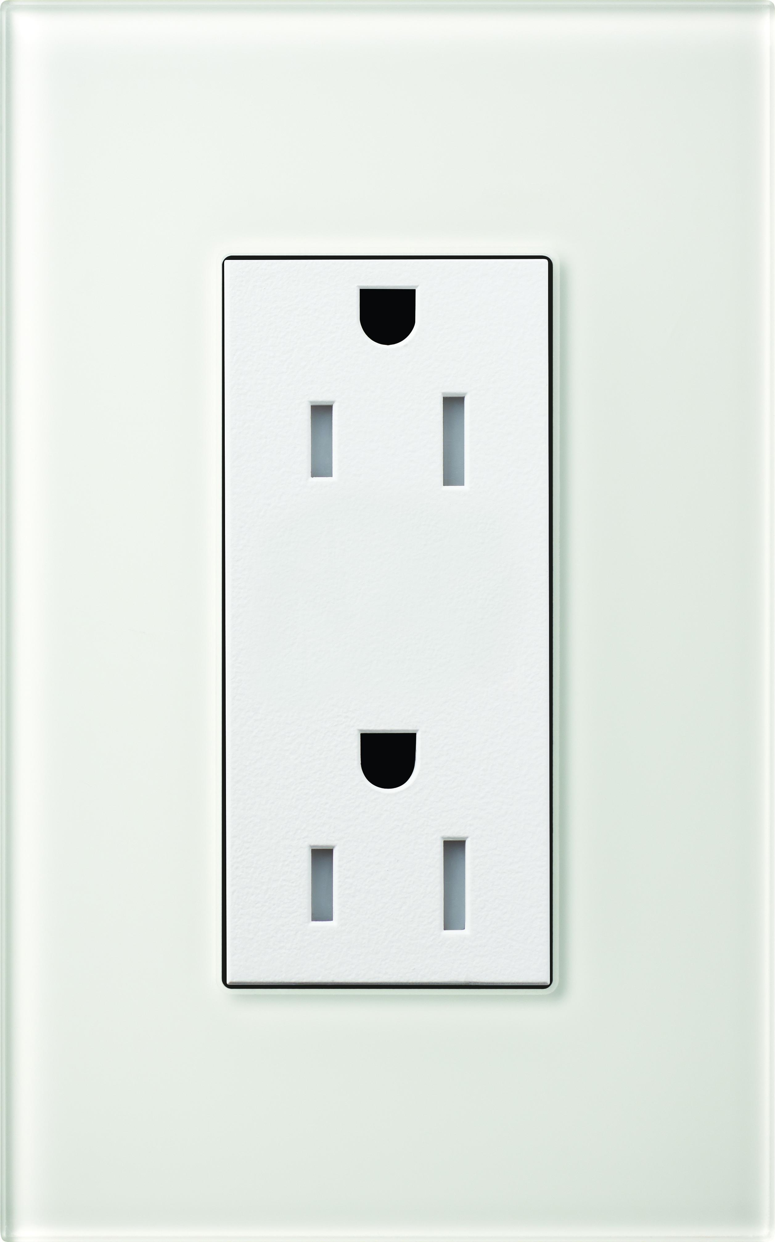 Lutron® LTR-F15-TR-CWH Straight Blade Receptacles