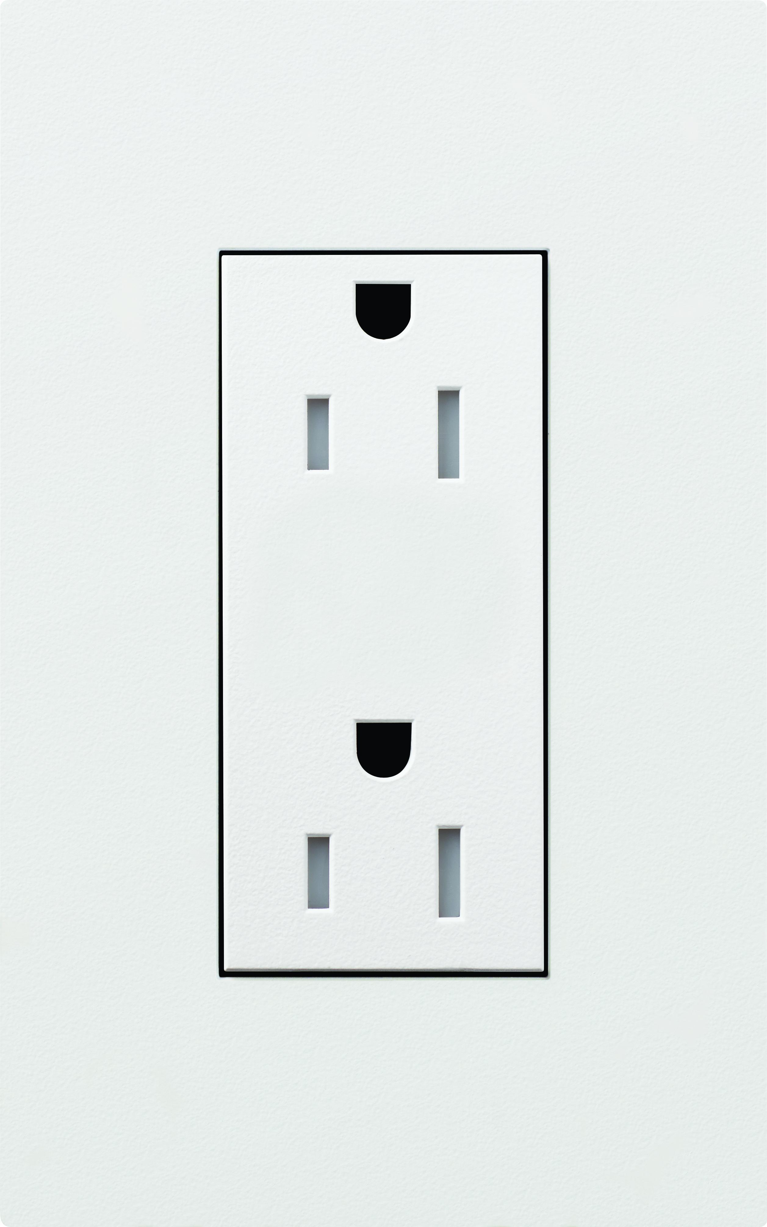 Lutron® LTR-F15-TR-WH Straight Blade Receptacles