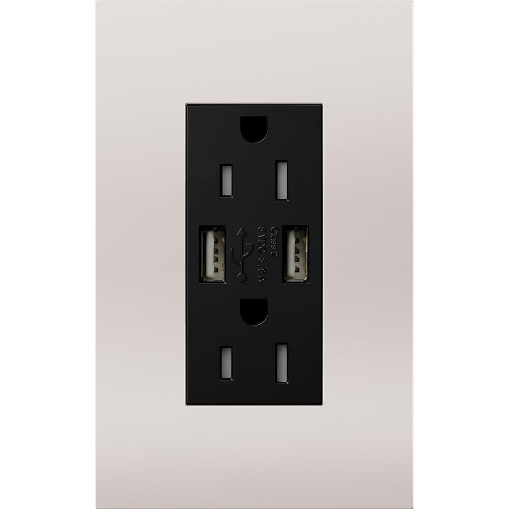 Lutron® LTR-F15-UBTR-BC Receptacles & USB Ports