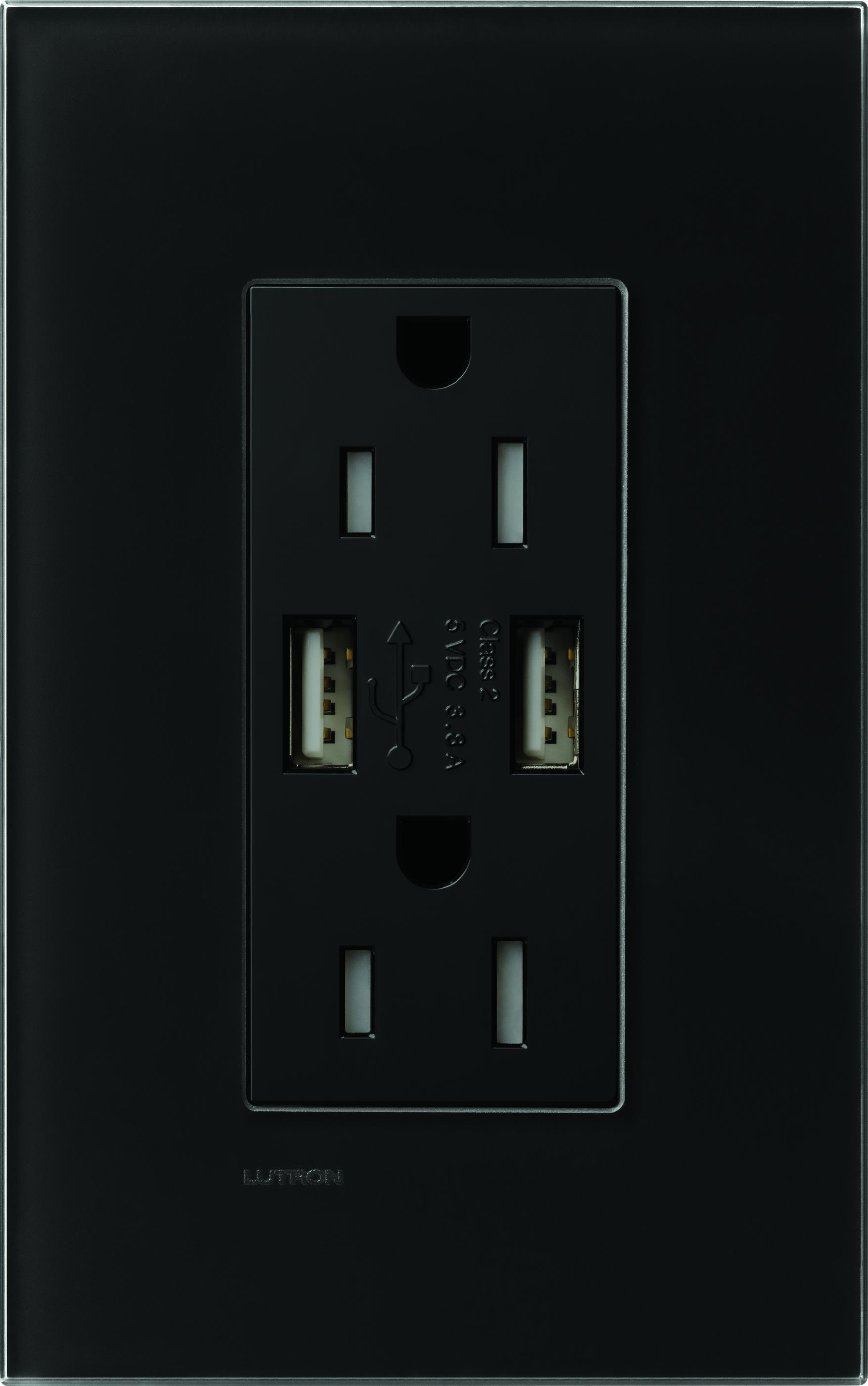 Lutron® LTR-F15-UBTR-CBL Receptacles & USB Ports