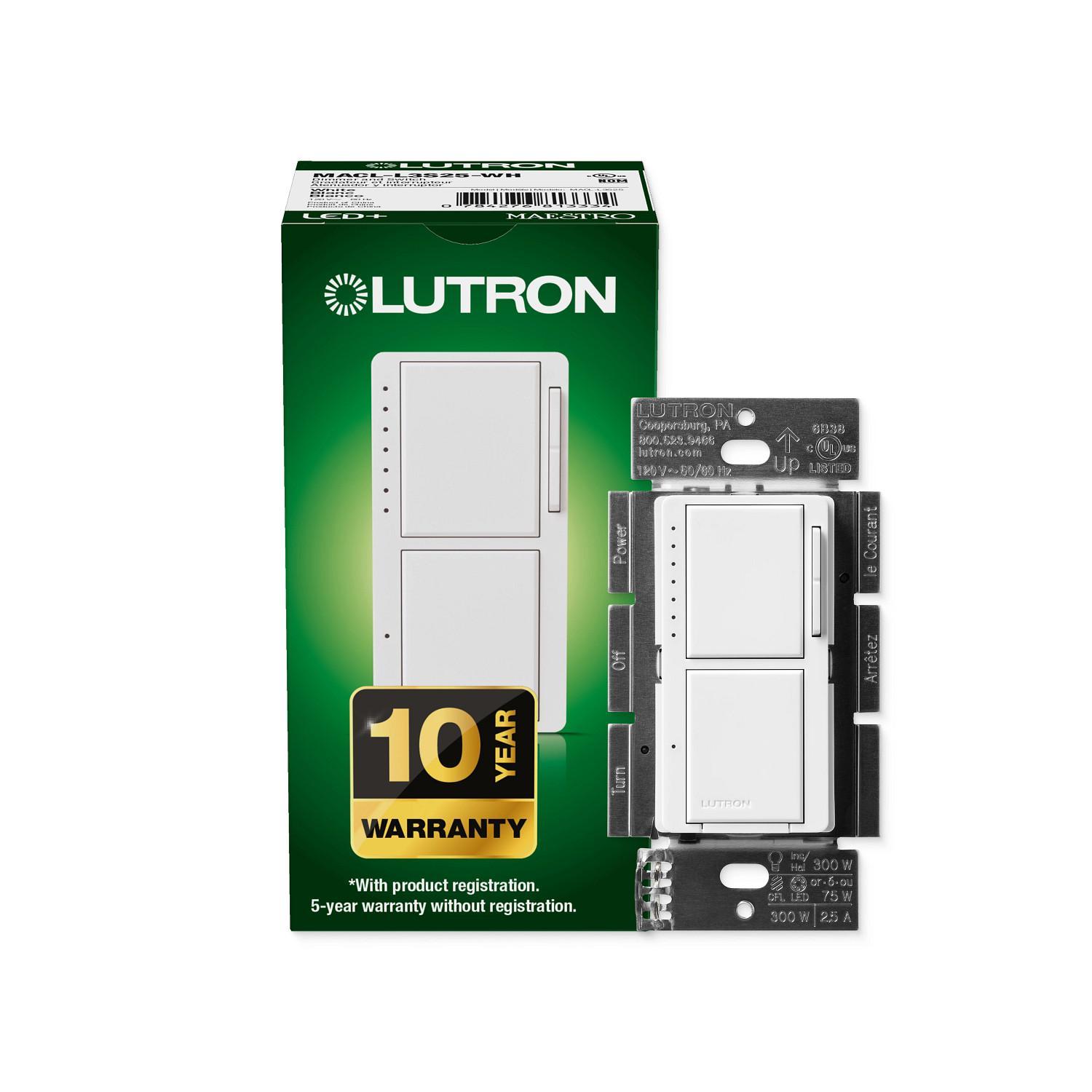 Lutron® MACL-L3S25H-WH Digital Dimmers