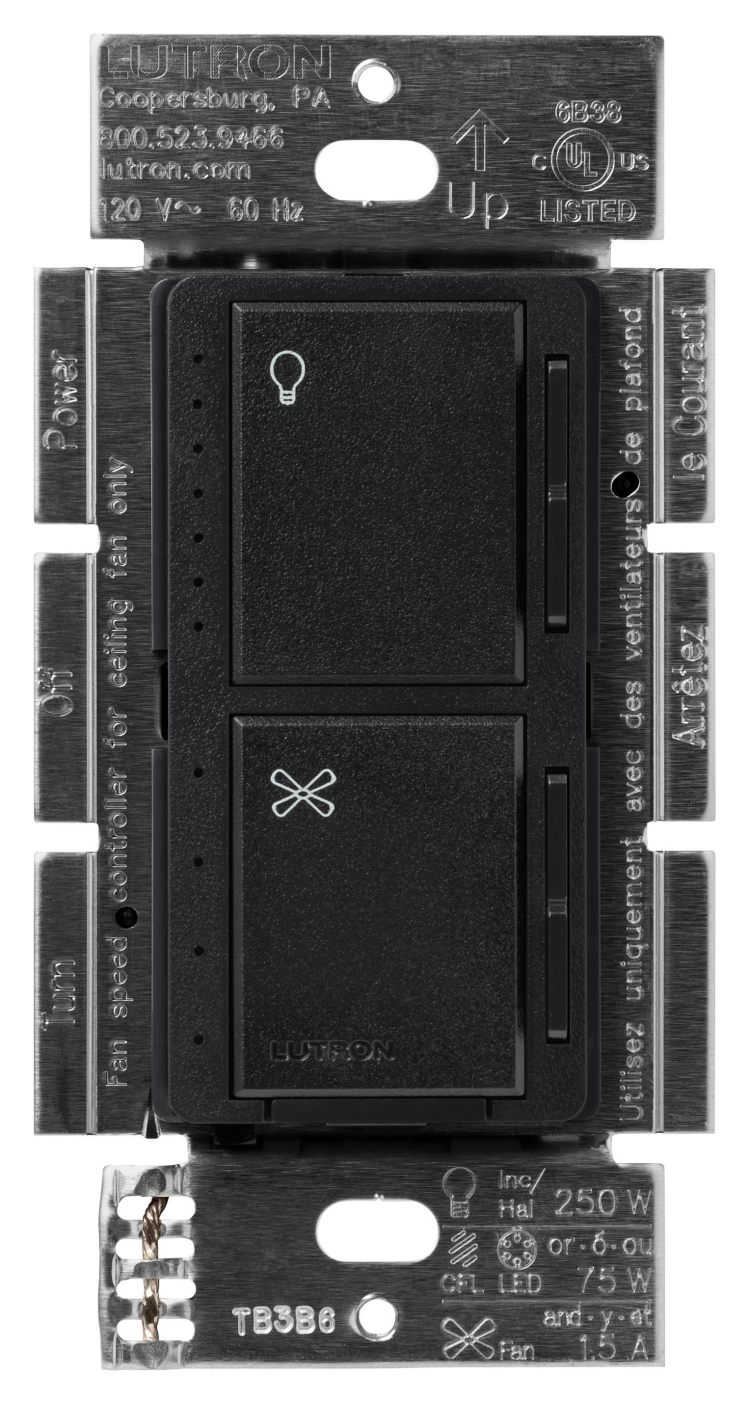 Lutron® MACL-LFQ-MN Fan Control Switches