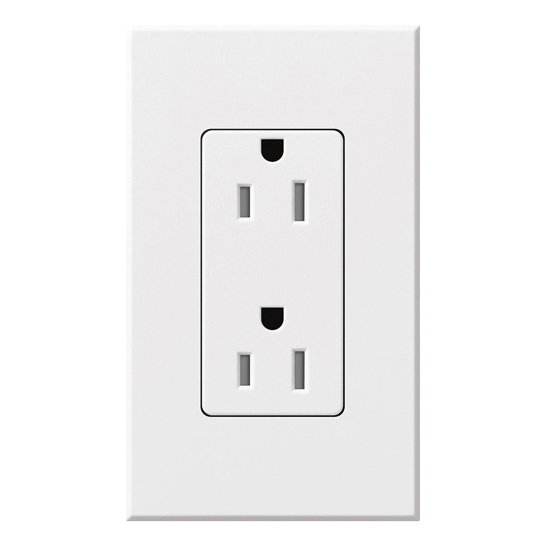 Lutron® NTR-15-TR-WH Straight Blade Receptacles