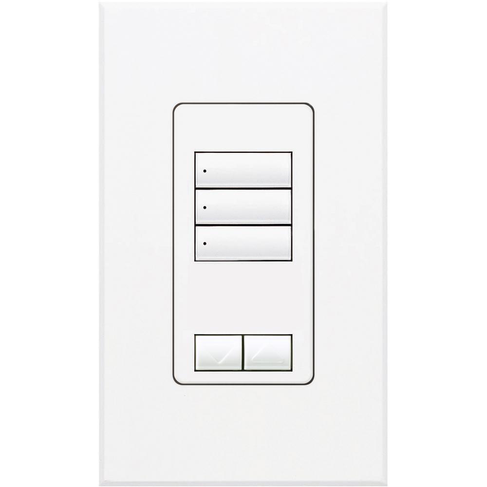 Lutron® QSWS2-3BRLI-WH Wall Switch Stations