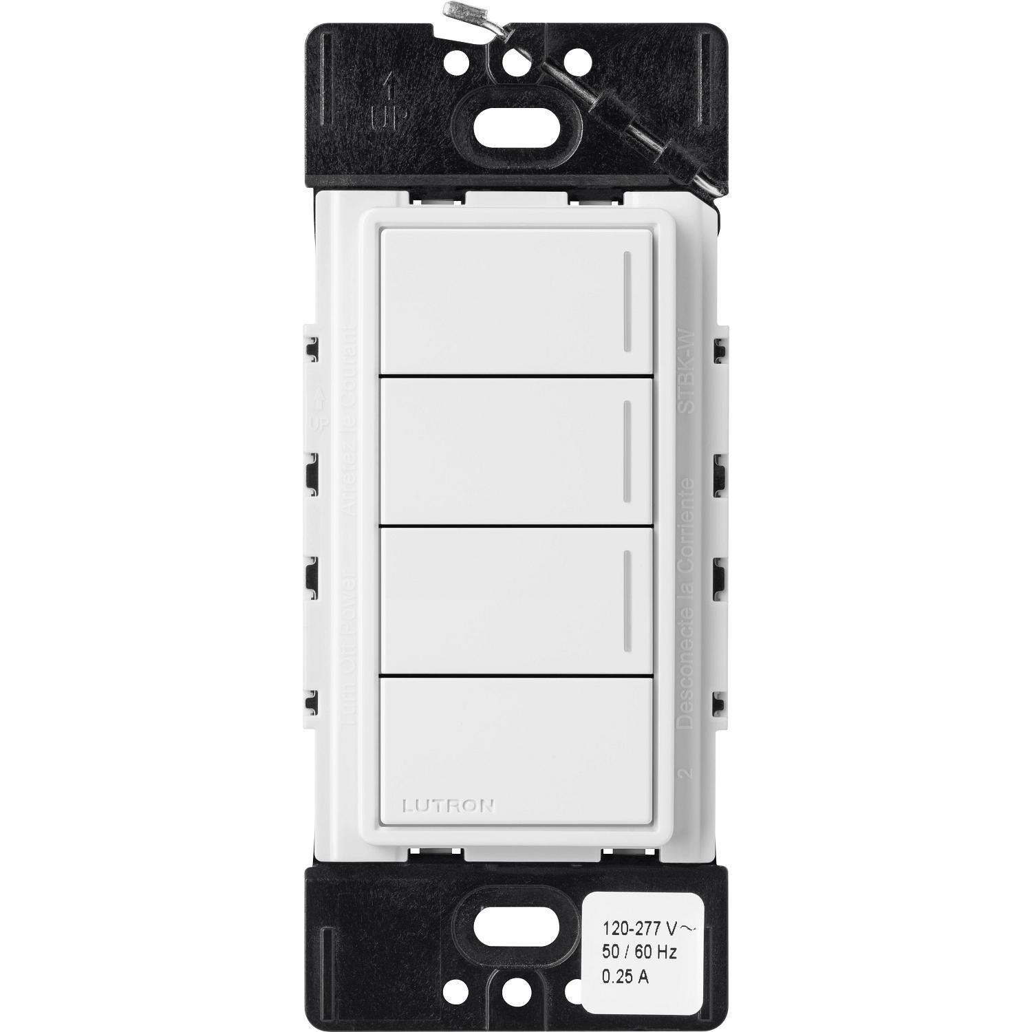 Lutron® RRST-HN3RL-WH Wall Switch Stations