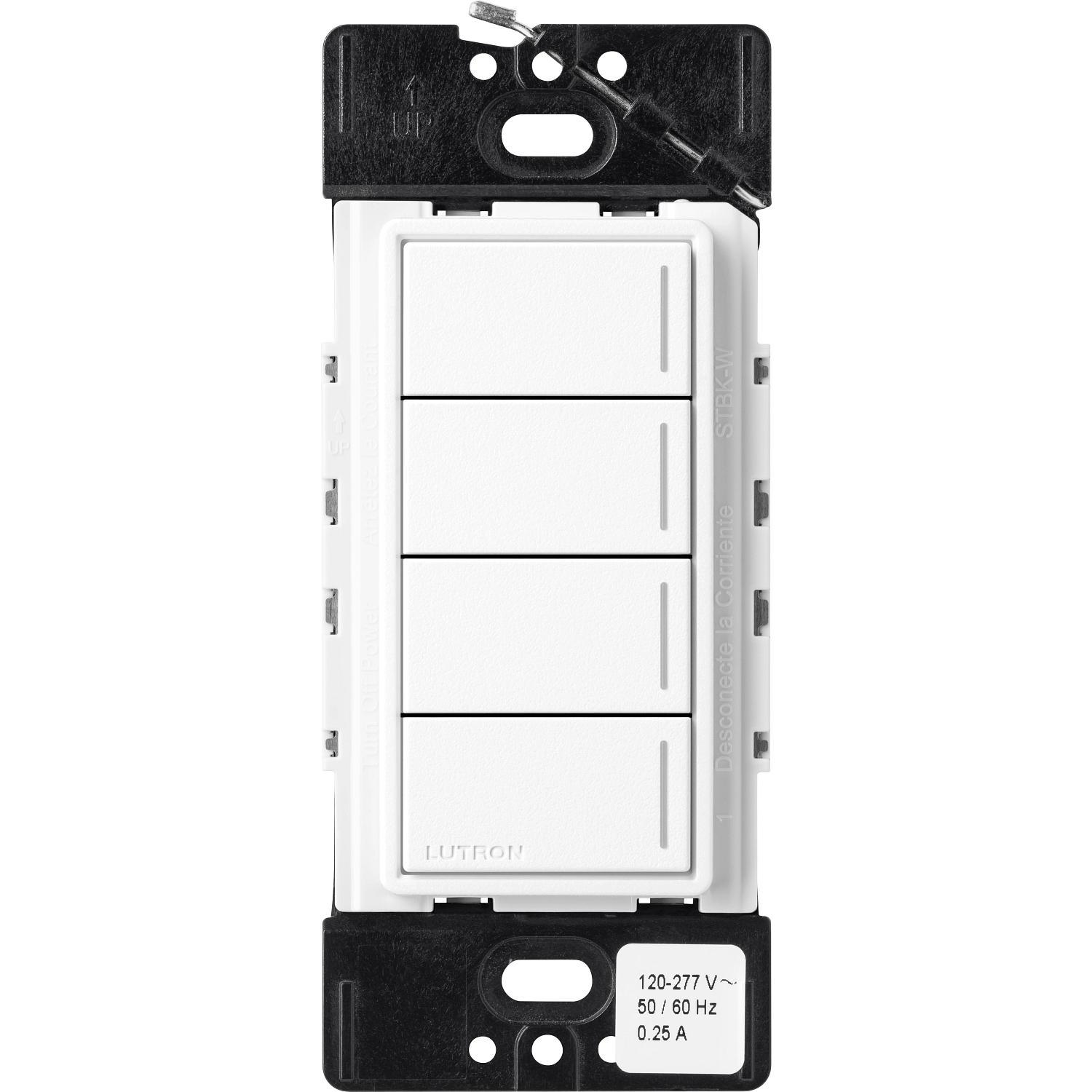 Lutron® RRST-HN4B-BW Wall Switch Stations