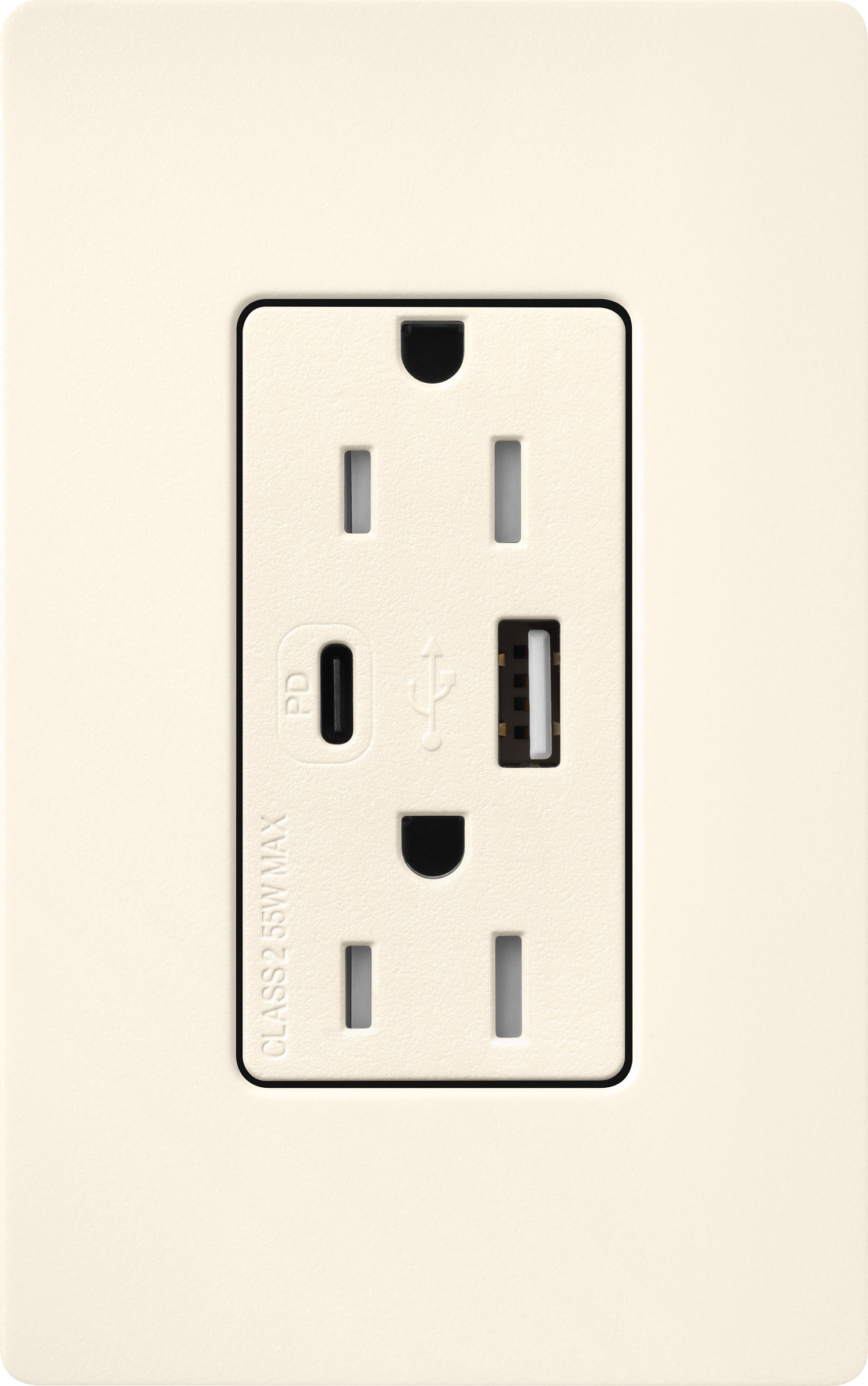 Lutron® SCR-15-ACTR-BI Receptacles & USB Ports