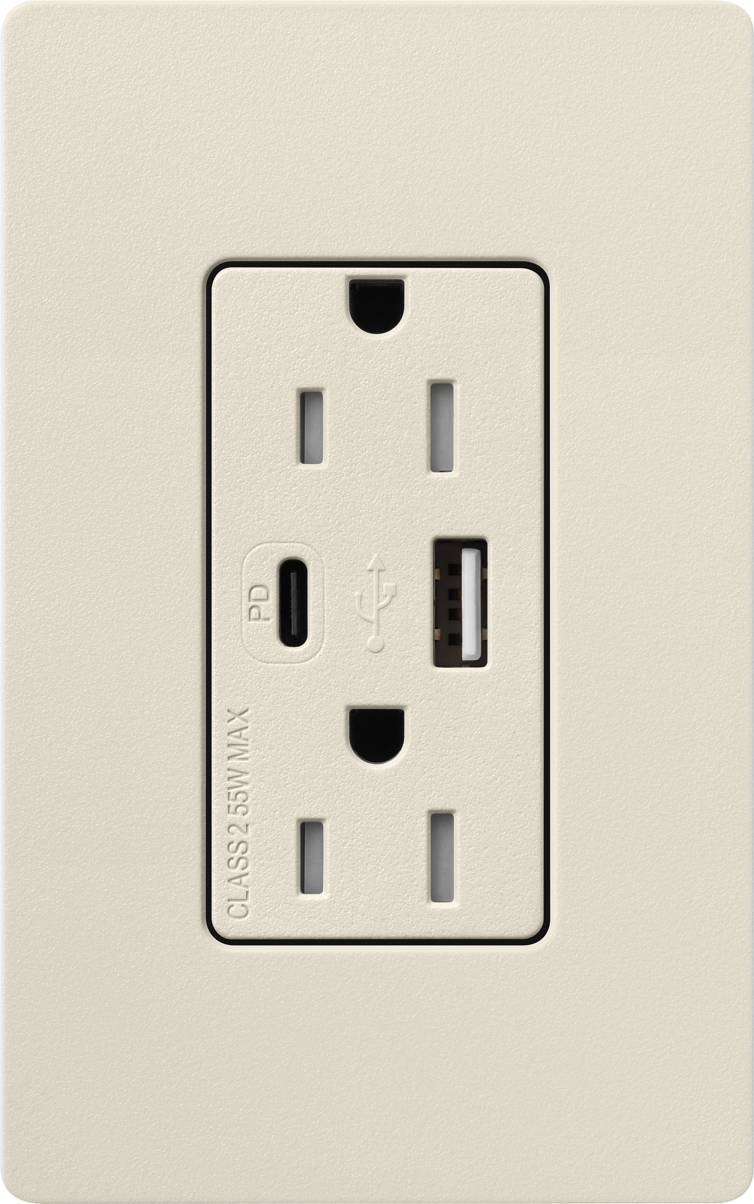 Lutron® SCR-15-ACTR-PM Receptacles & USB Ports
