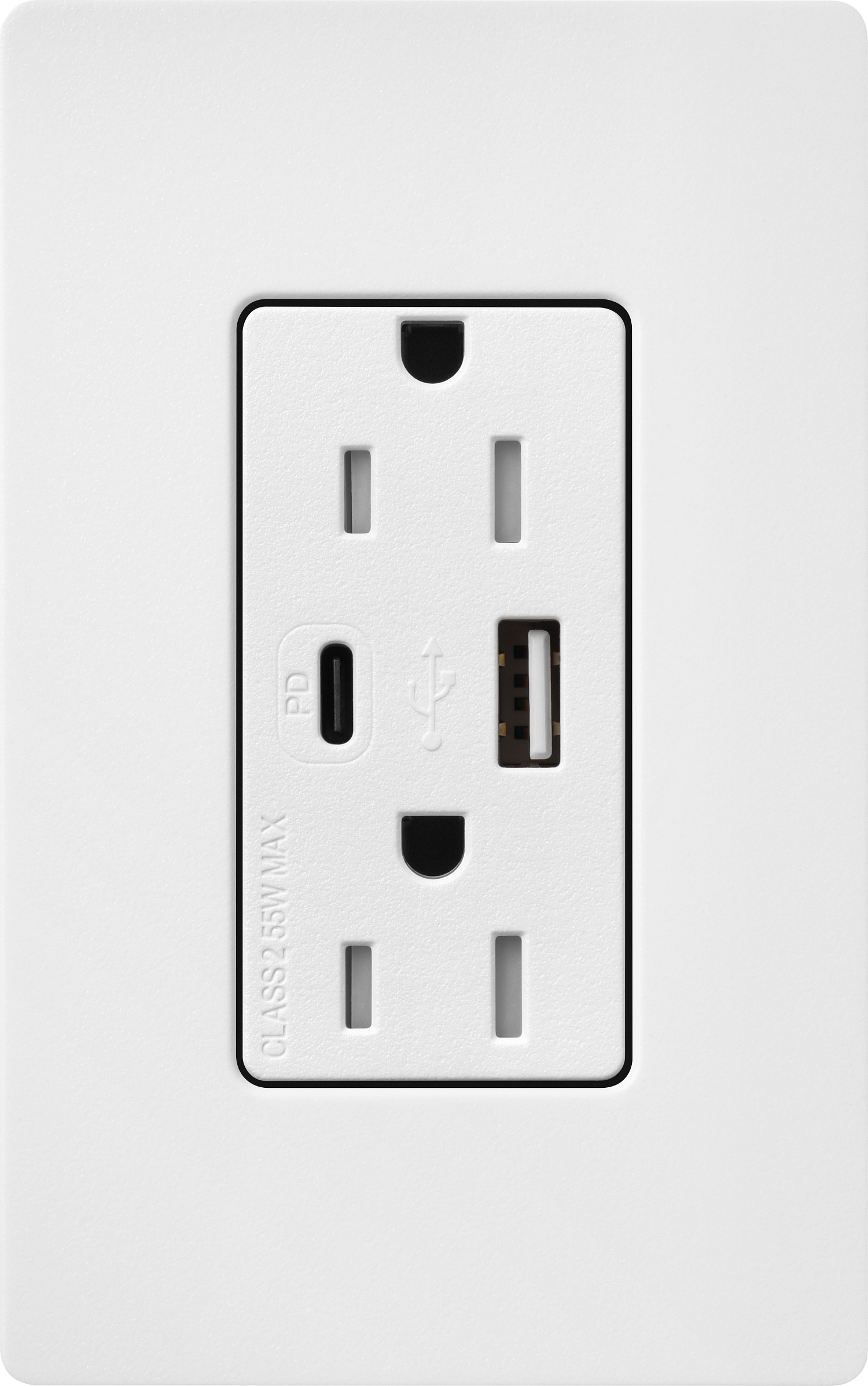 Lutron® SCR-15-ACTR-SW Receptacles & USB Ports