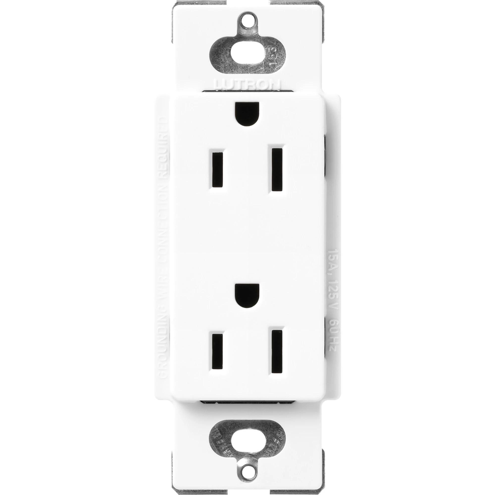Lutron® SCR-15-BW Straight Blade Receptacles