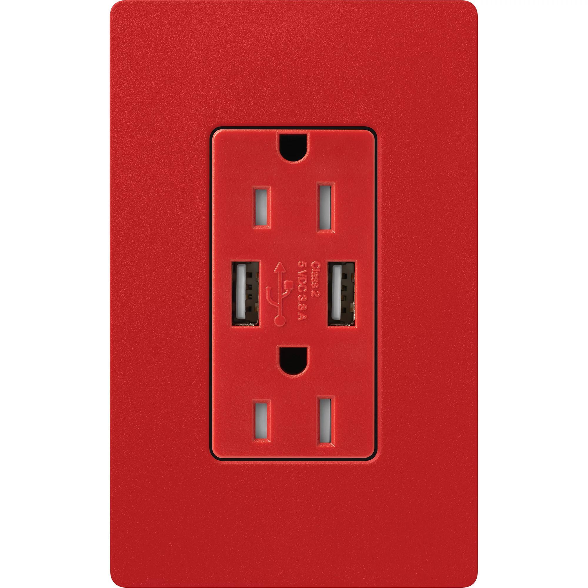 Lutron® SCR-15-UBTR-SR Receptacles & USB Ports