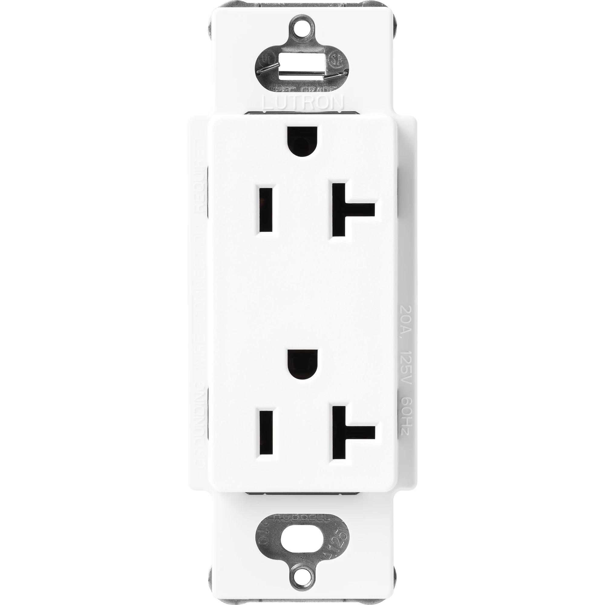 Lutron® SCR-20-BW Straight Blade Receptacles