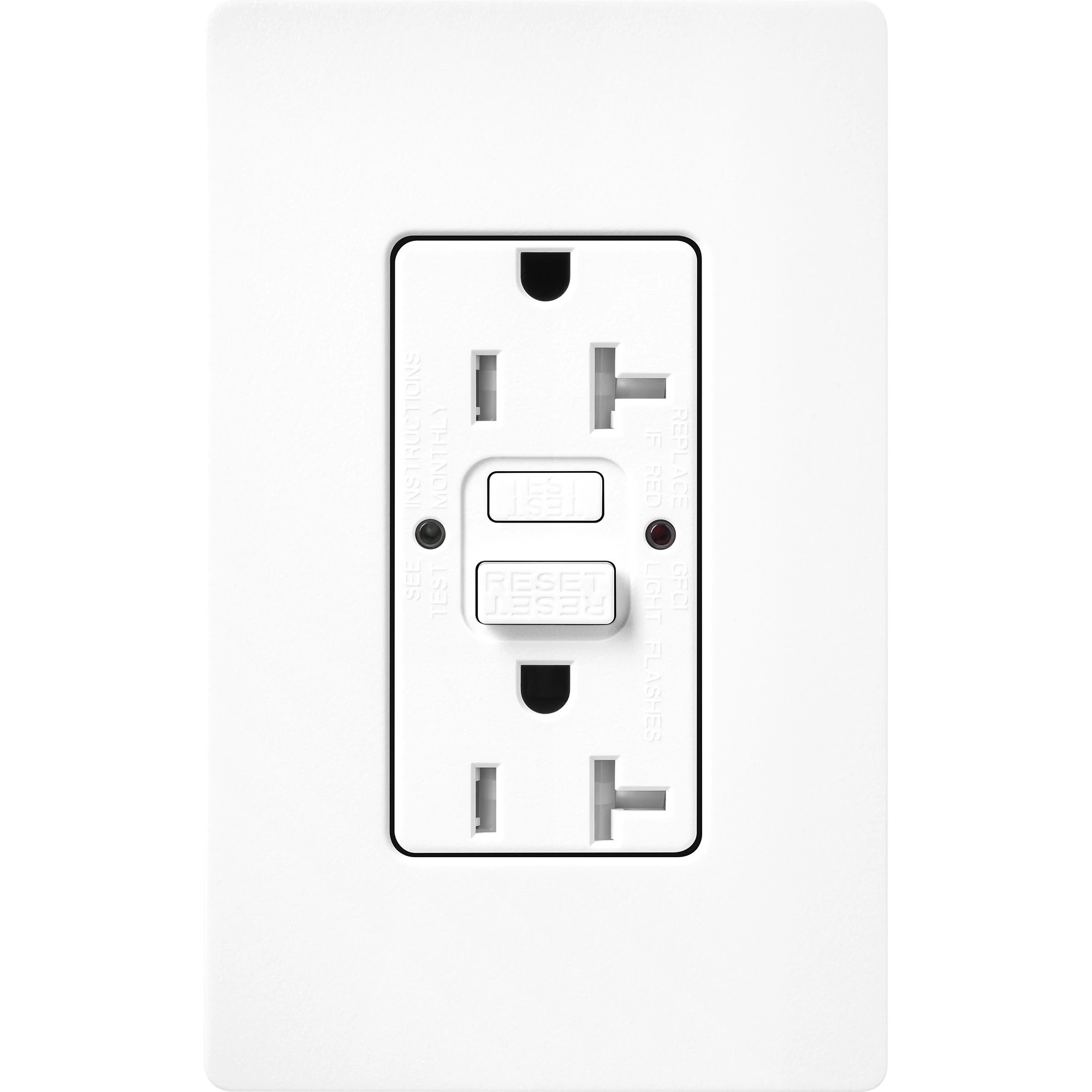 Lutron® SCR-20-GFST-BW GFCI Receptacles
