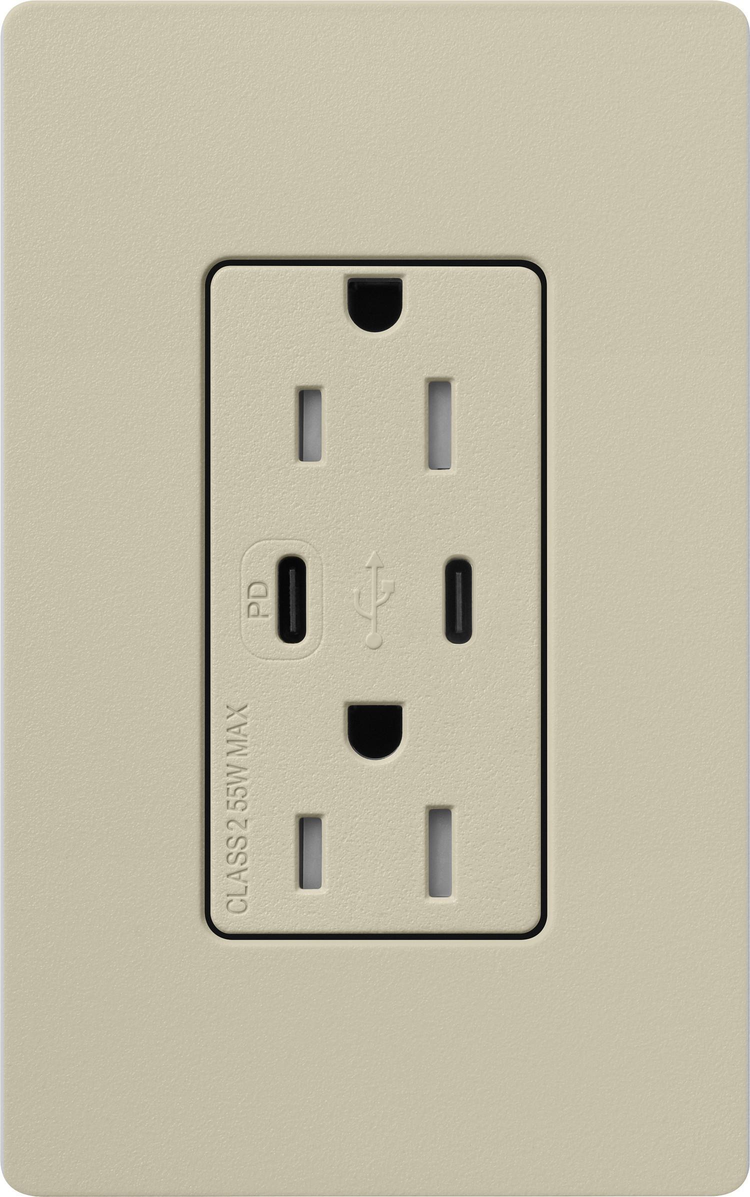 Lutron® SCR-15-CCTR-CY Straight Blade Receptacles