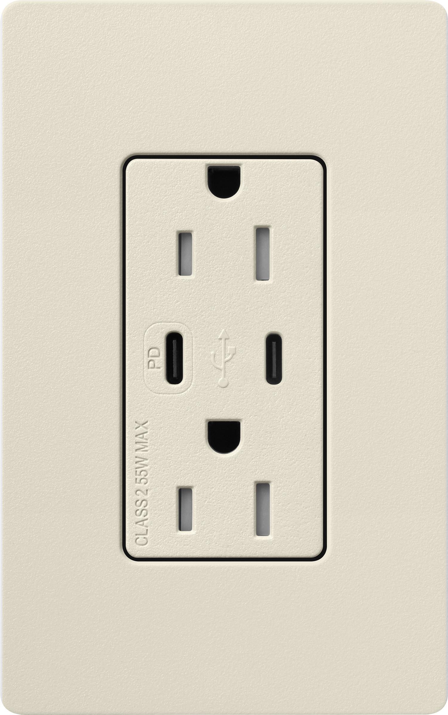 Lutron® SCR-15-CCTR-PM Straight Blade Receptacles