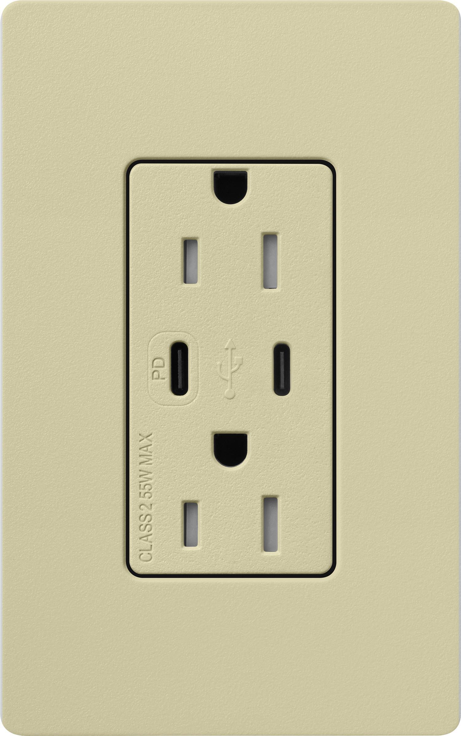 Lutron® SCR-15-CCTR-SA Straight Blade Receptacles