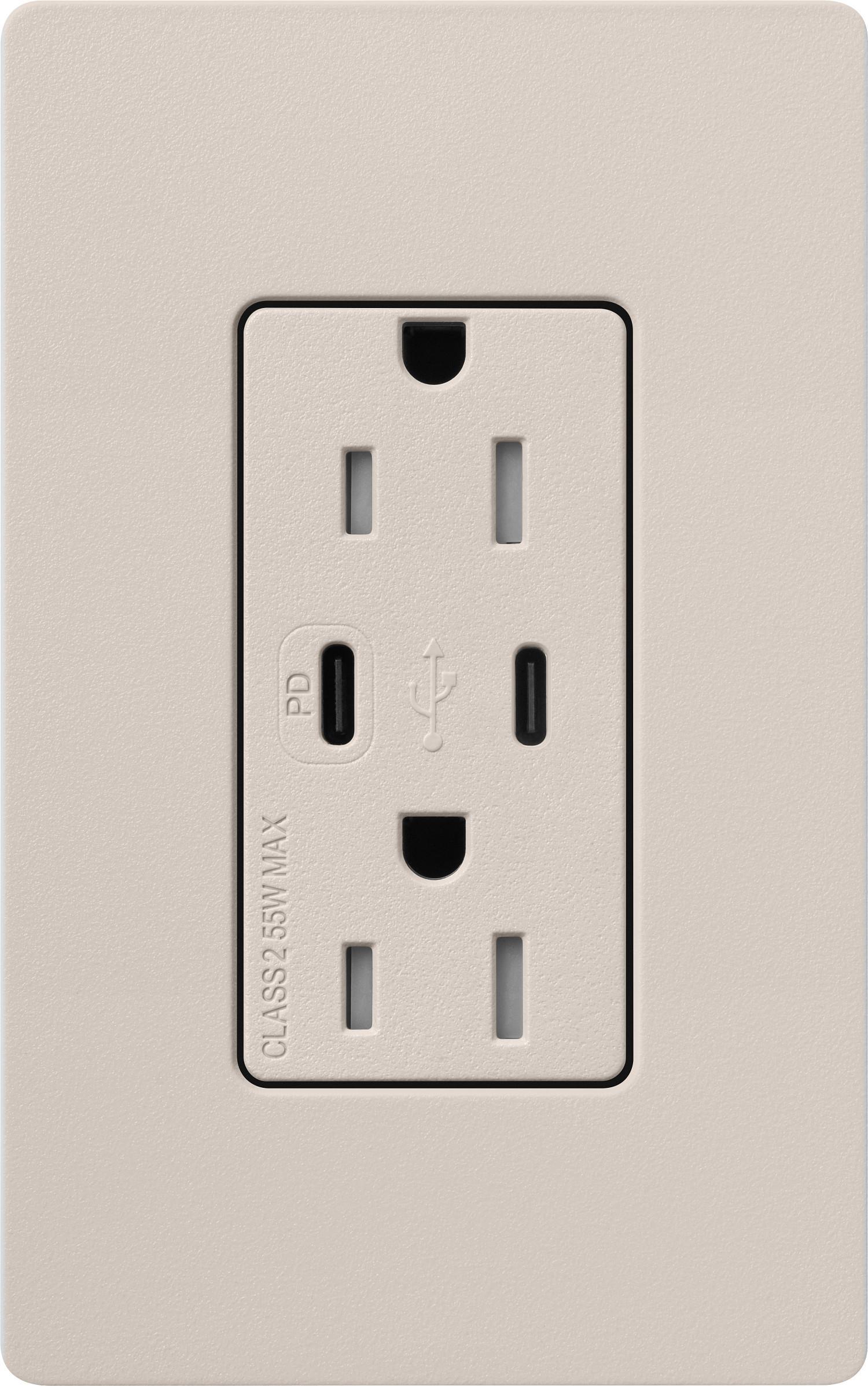 Lutron® SCR-15-CCTR-TP Straight Blade Receptacles