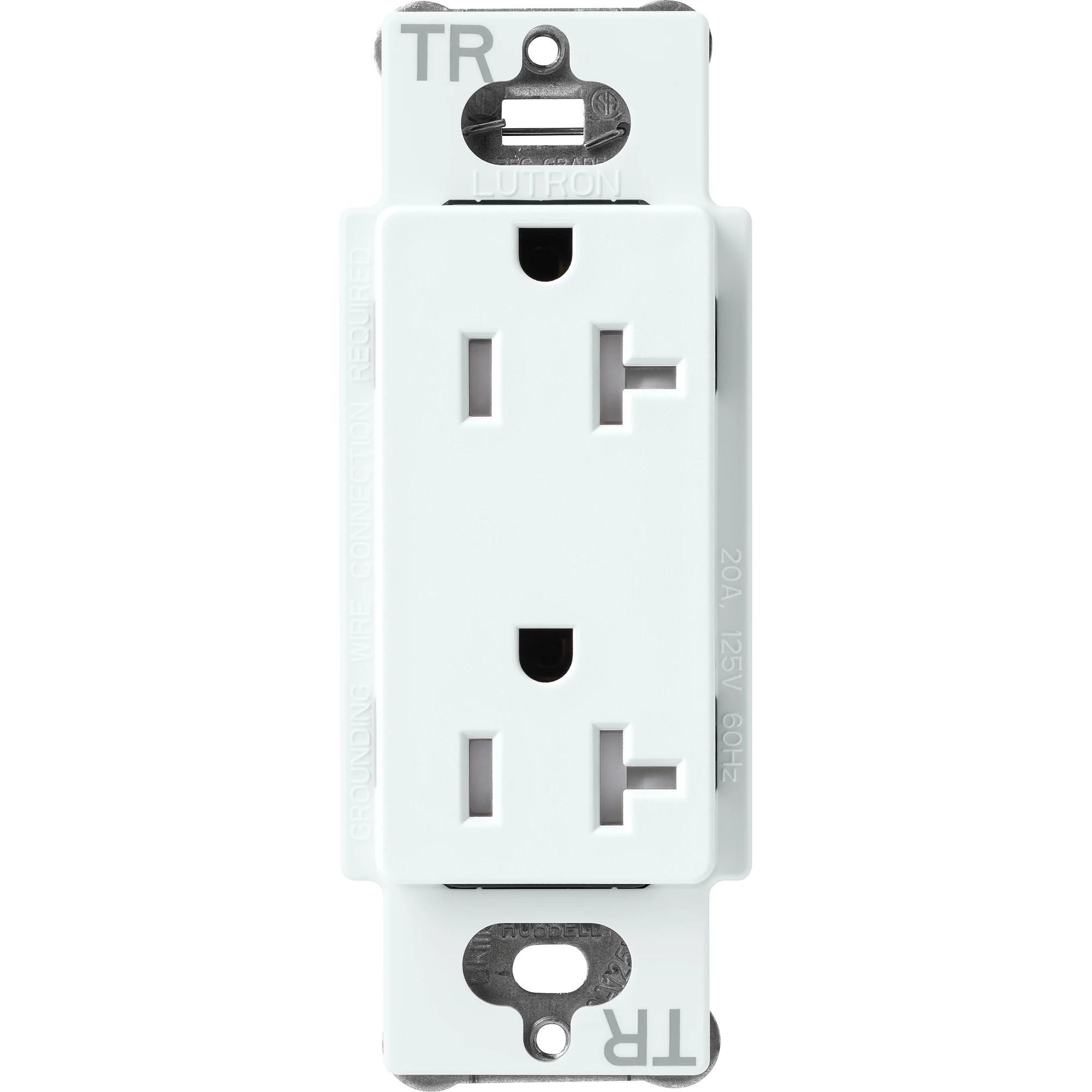 Lutron® SCRS-20-TR-GL Straight Blade Receptacles