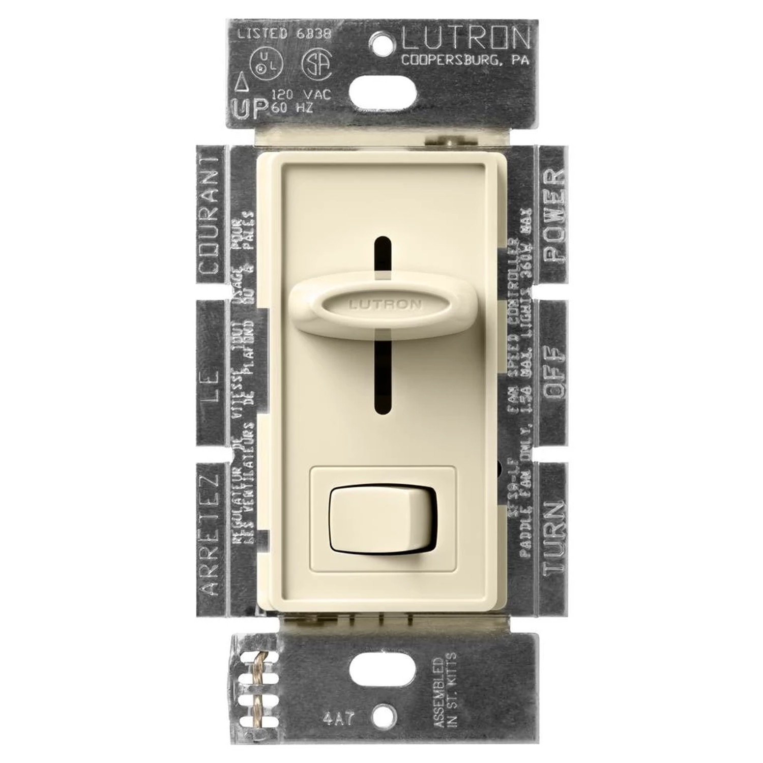 Lutron® SFSQ-LF-AL Fan Control Switches